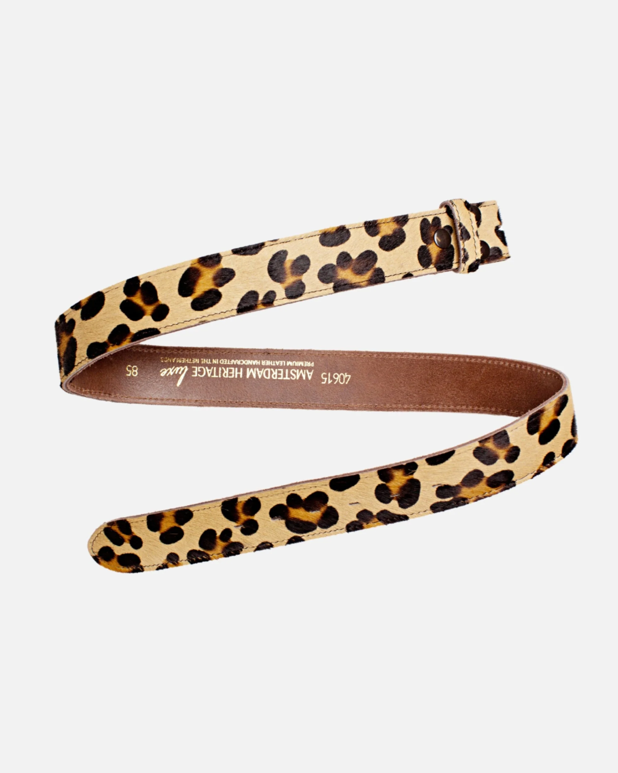 Amalia | Leopard Cow Hair Leather Belt Strap - Image 6