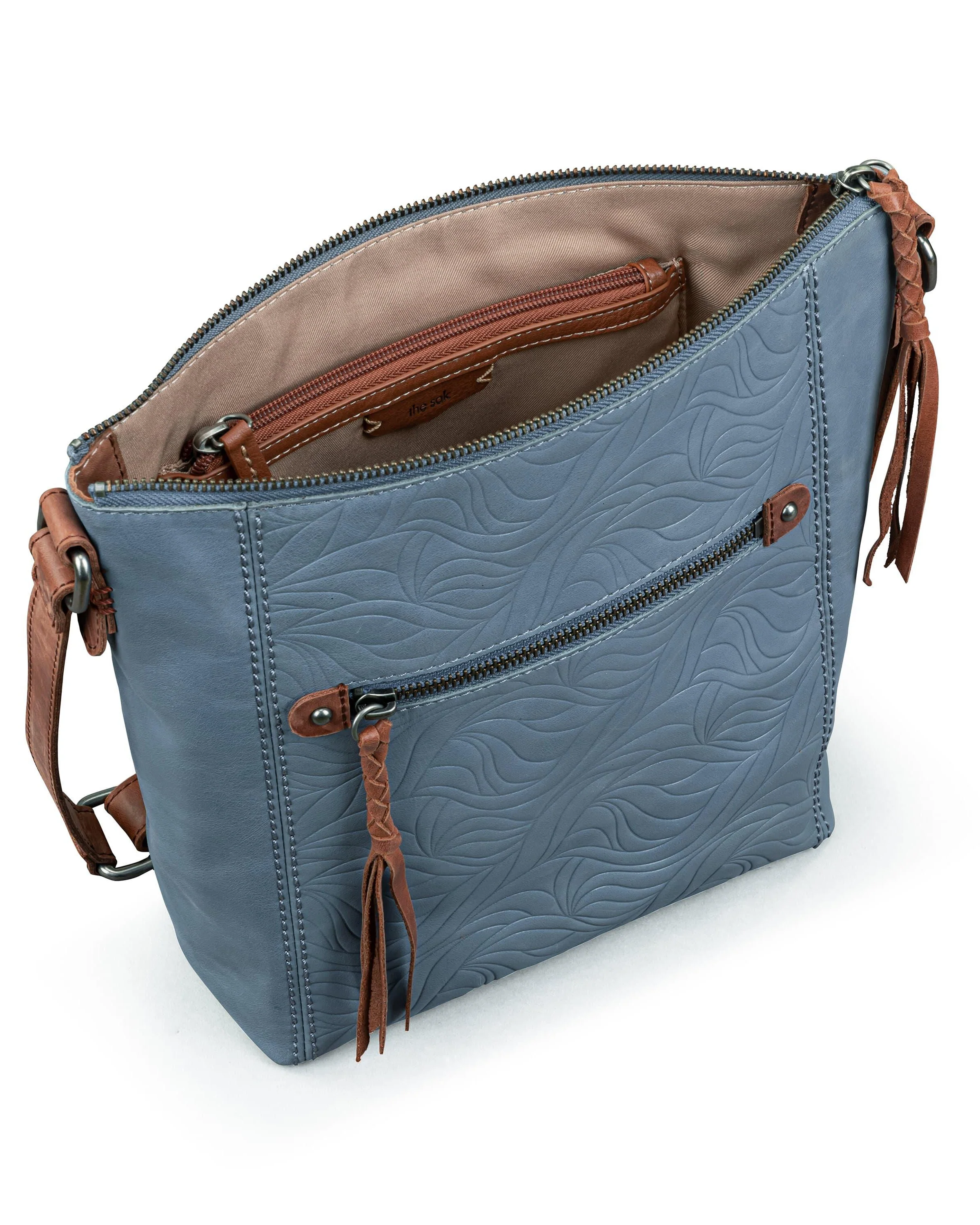 Ashland Crossbody - Leather - Maritime Wave Embossed - Image 4