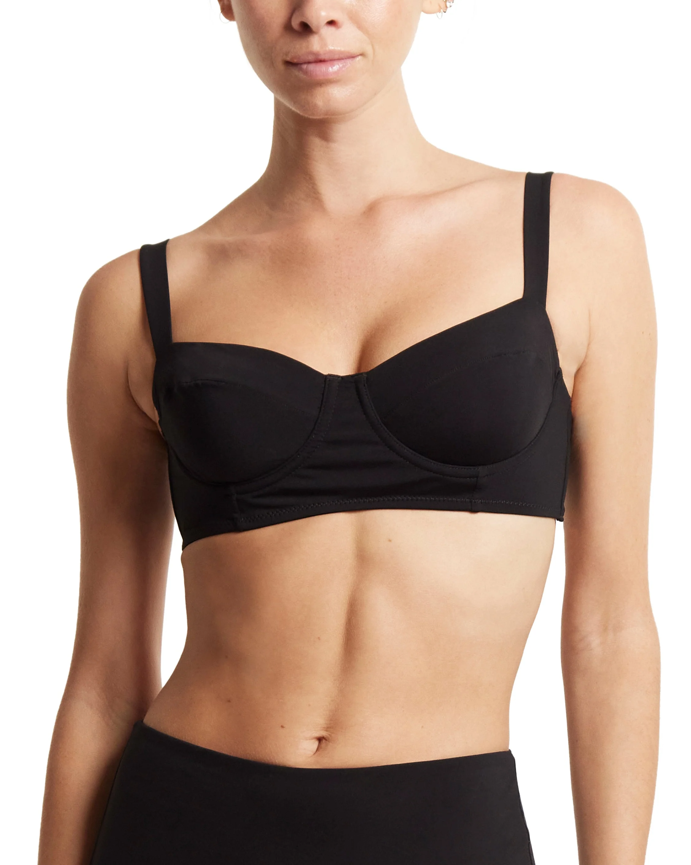 Balconette Bikini Swimsuit Top Black - Image 2