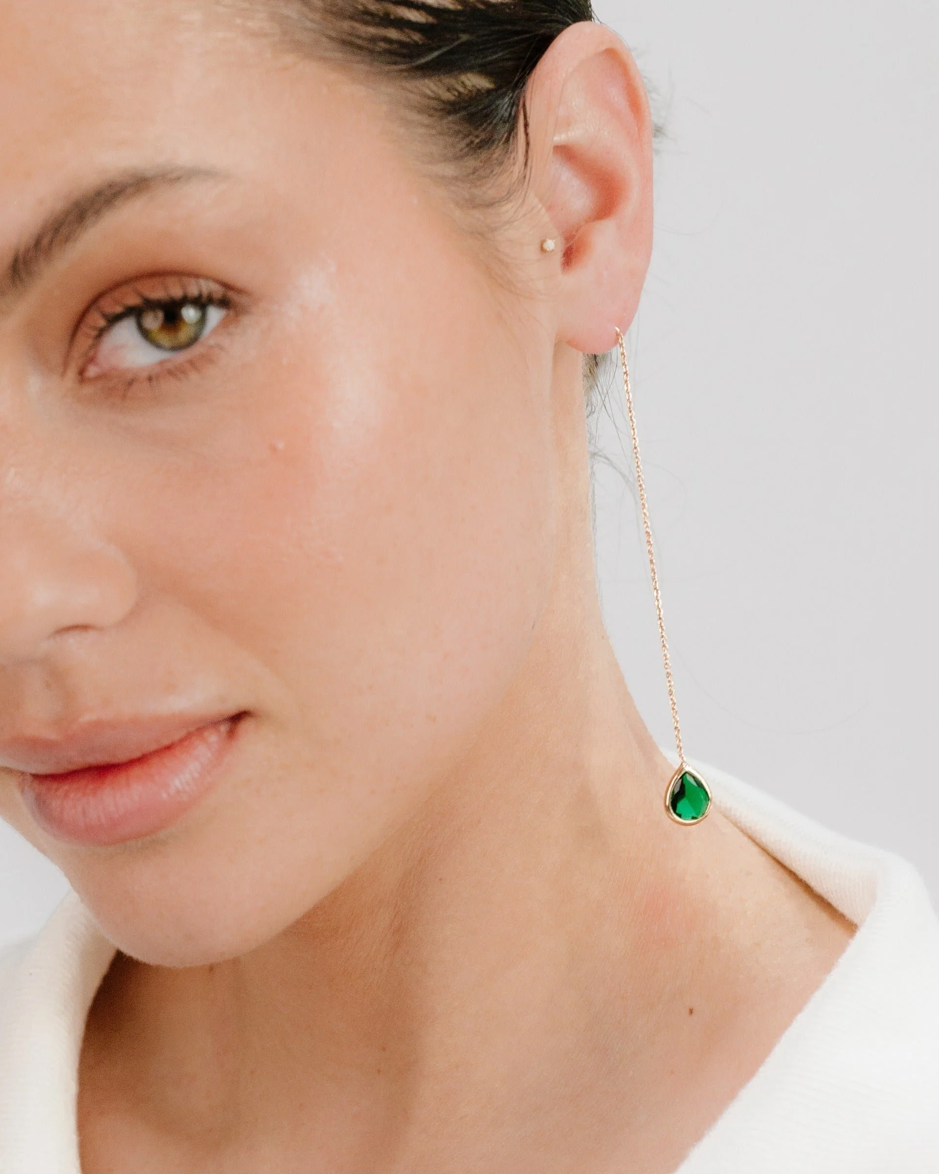 Barely There Chain and Crystal Dangle Earrings - Image 3