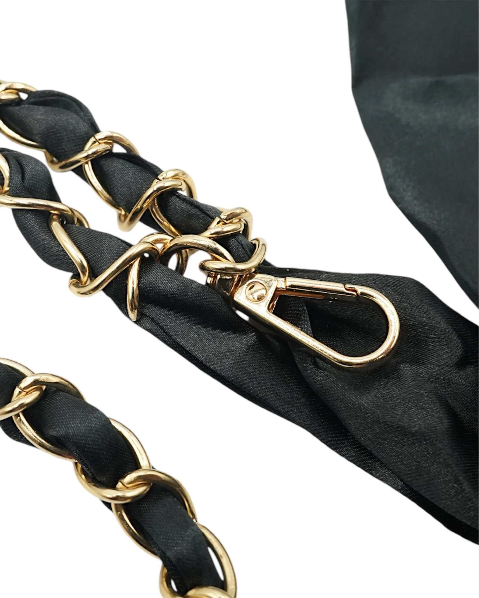 Black Satin Sash Crossbody Phone Chain - Image 5