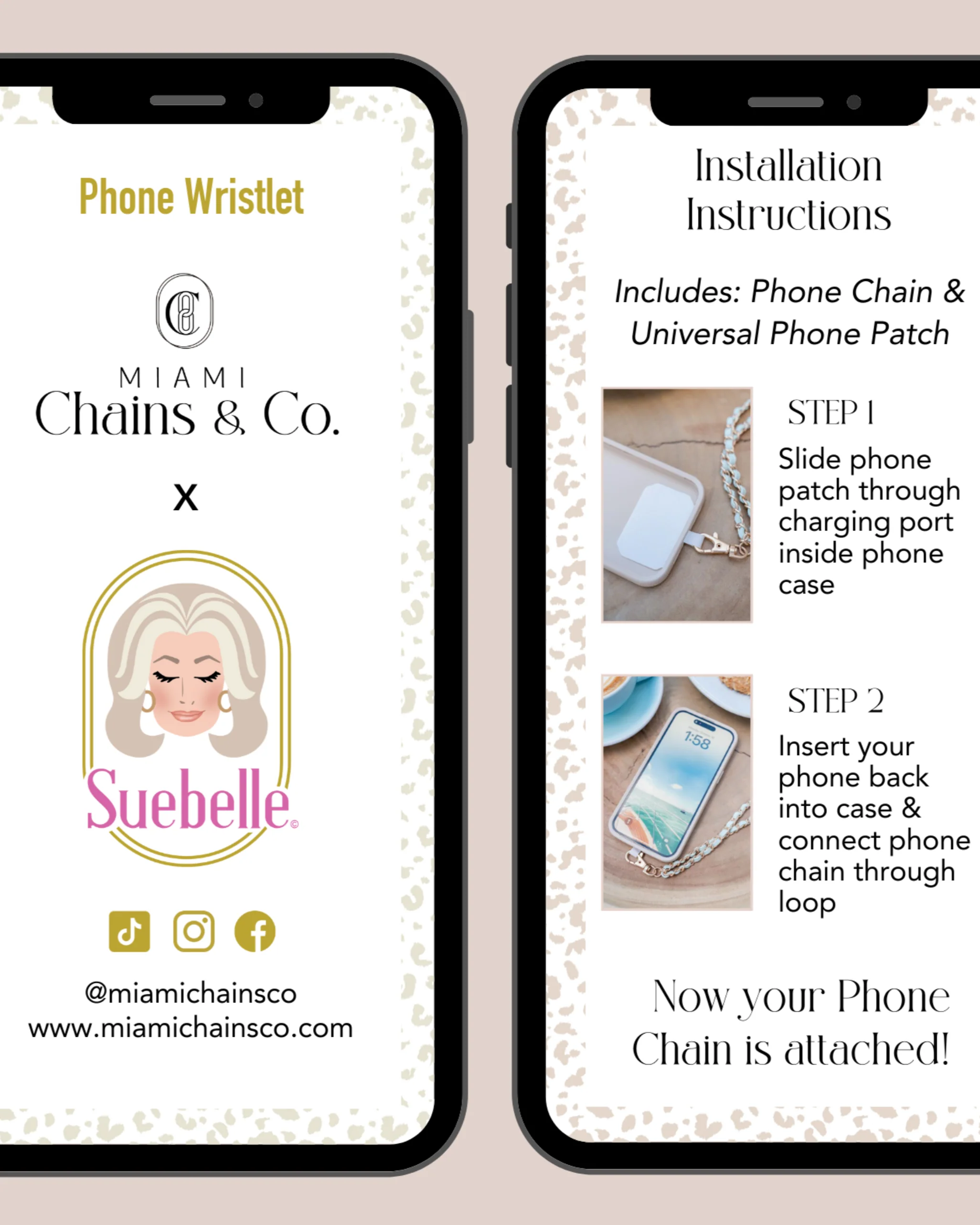 Black Tie Palms Phone Wristlet - Image 3