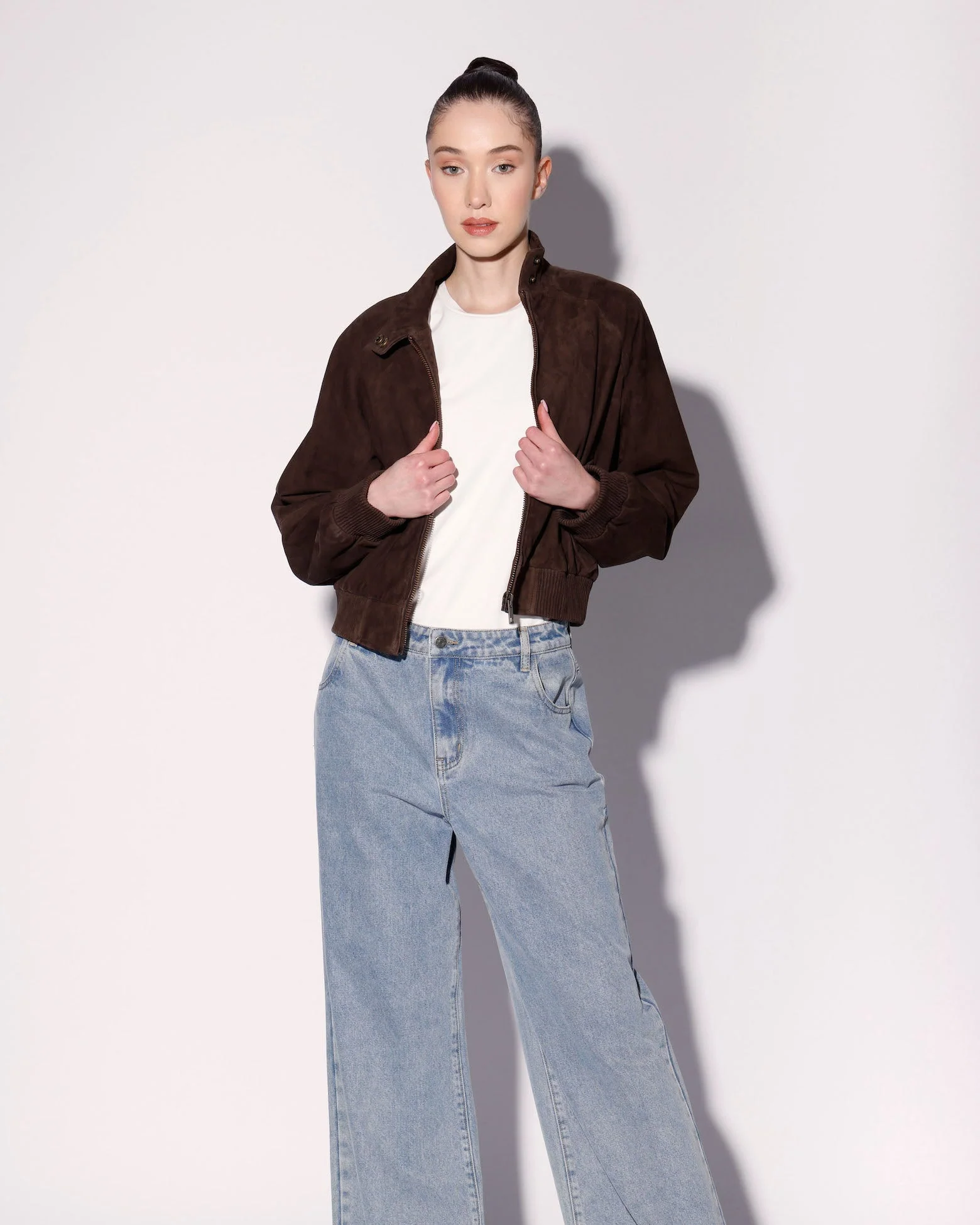 Bowie Jacket, Mocha Suede - Leather - Image 2