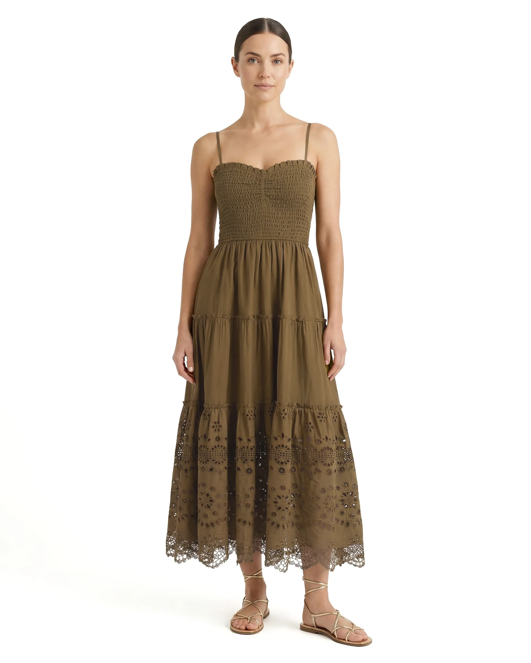 Cecilia Dress In Martini Calypso Eyelet - Image 2