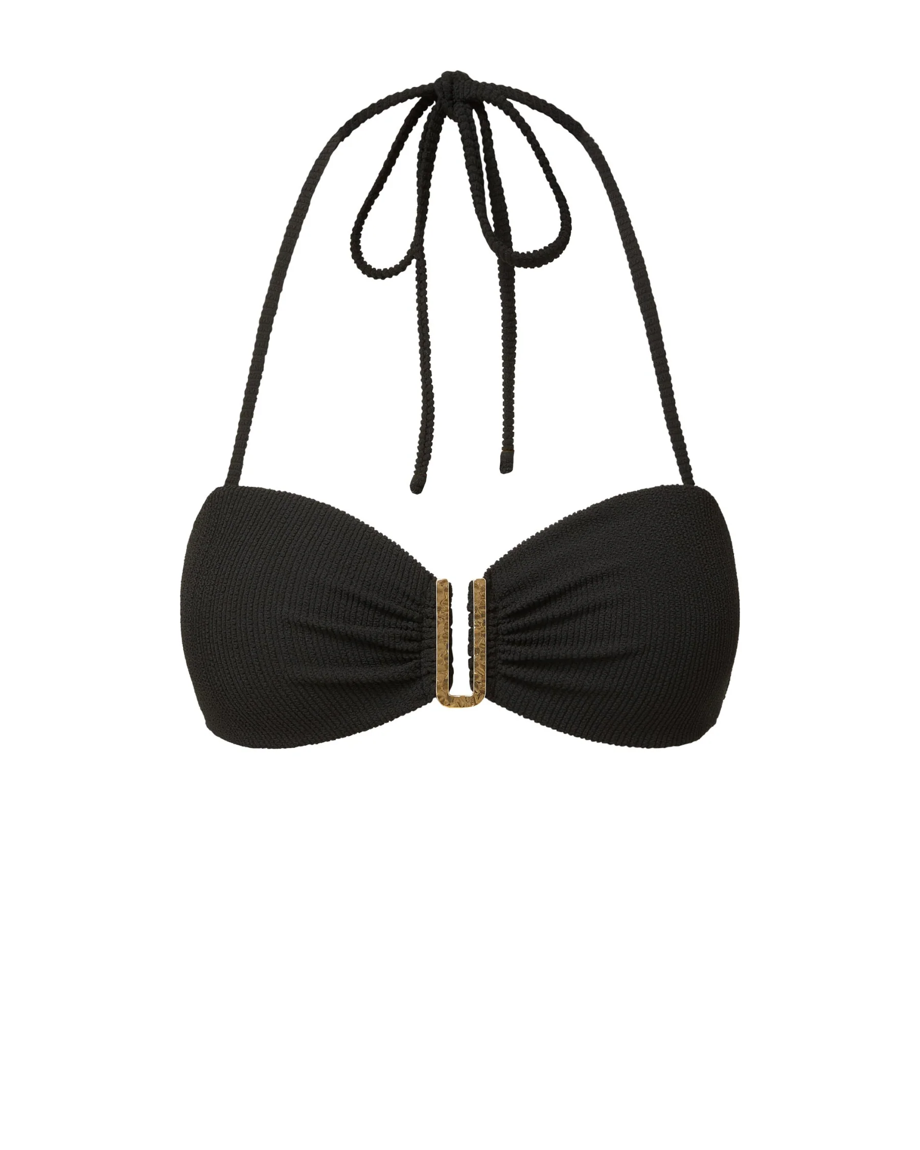 Cindy Swim Top Black Texture