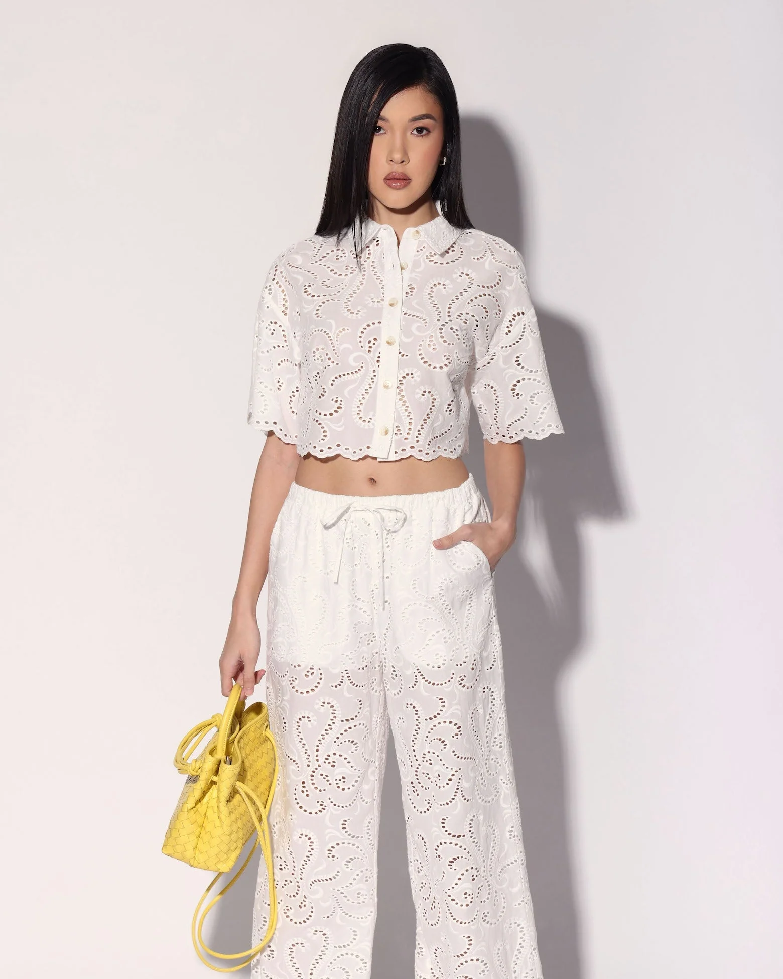 Cindy Top, White Eyelet - Image 2
