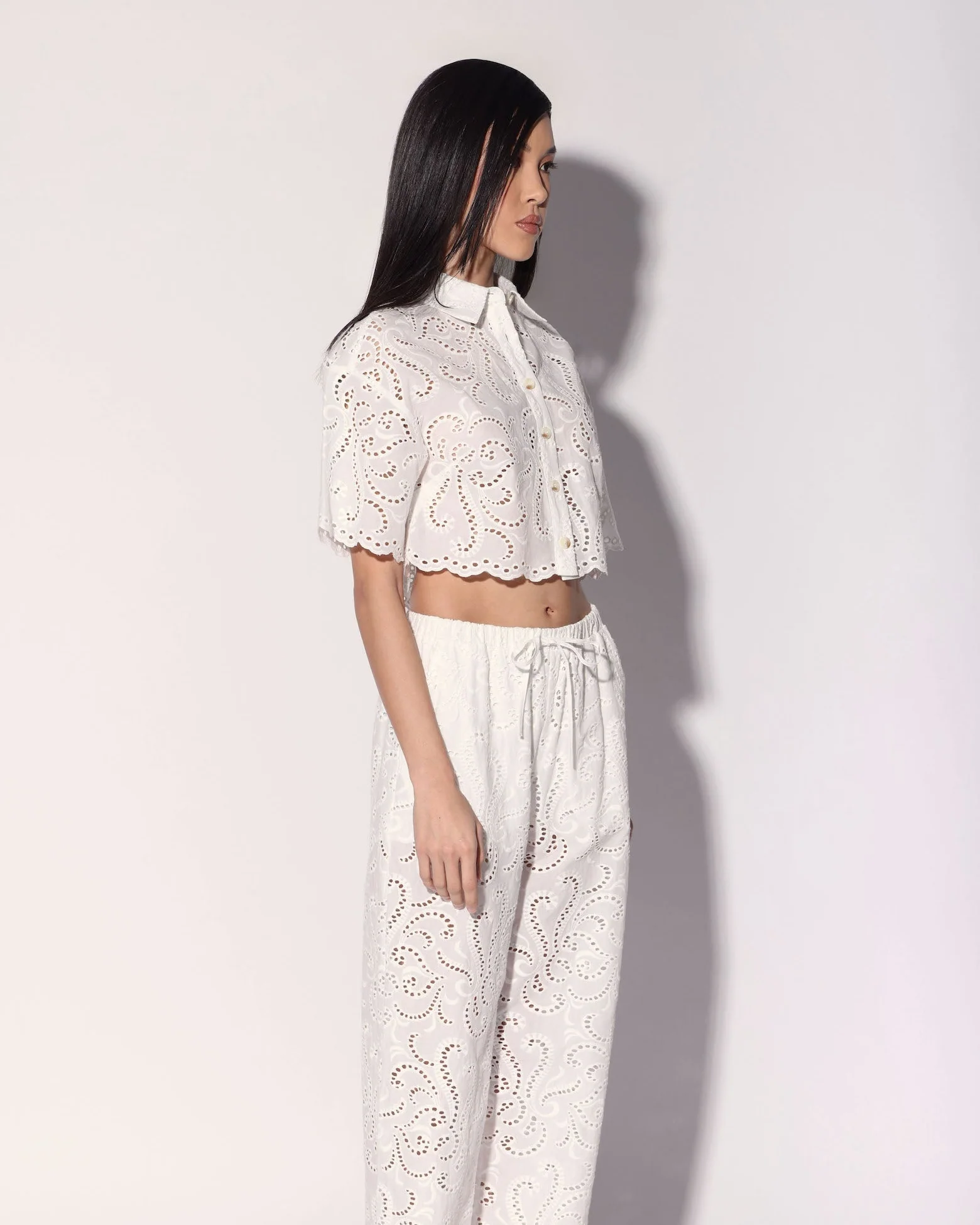 Cindy Top, White Eyelet - Image 3