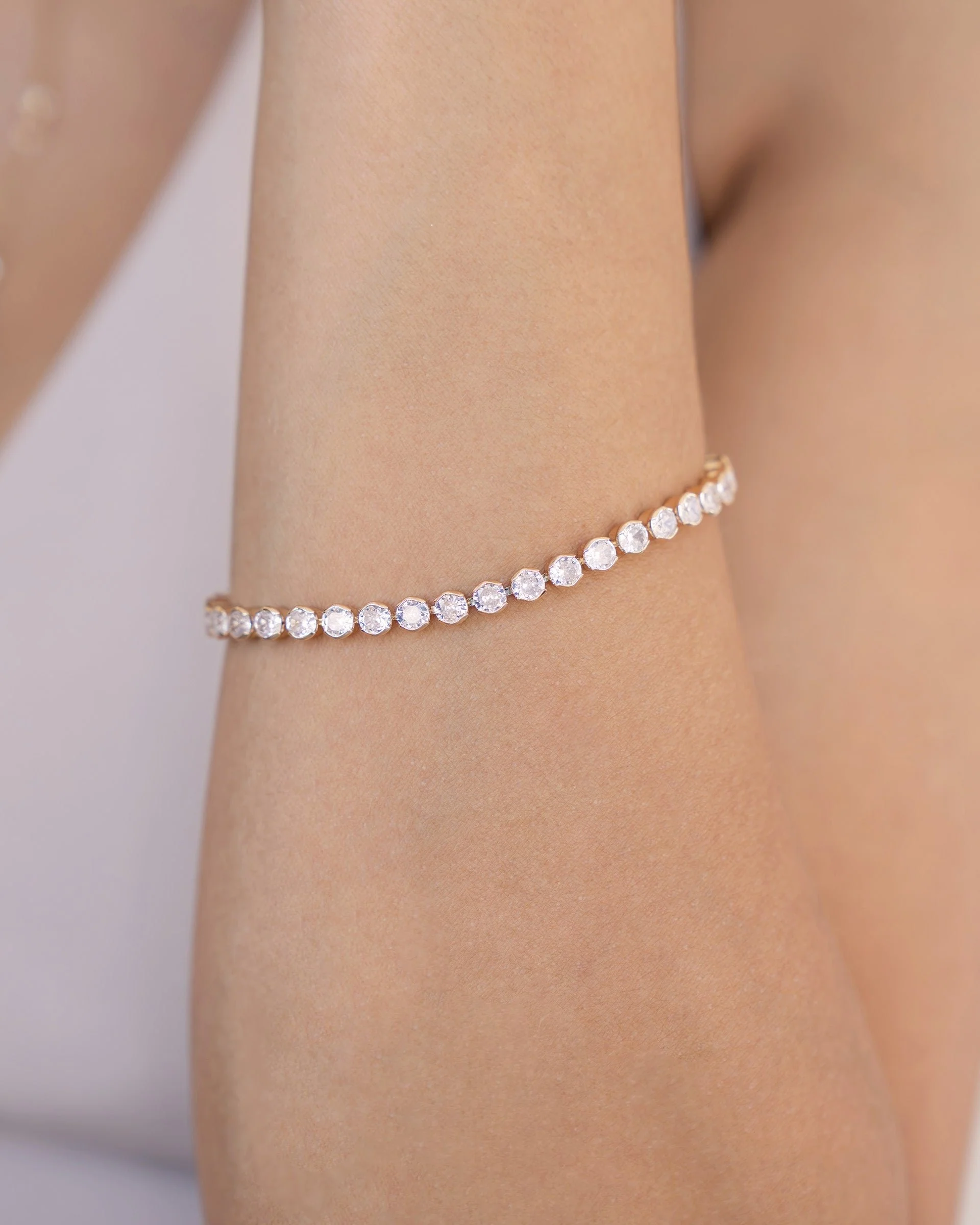 Crystal Chain Tennis Bracelet - Image 2