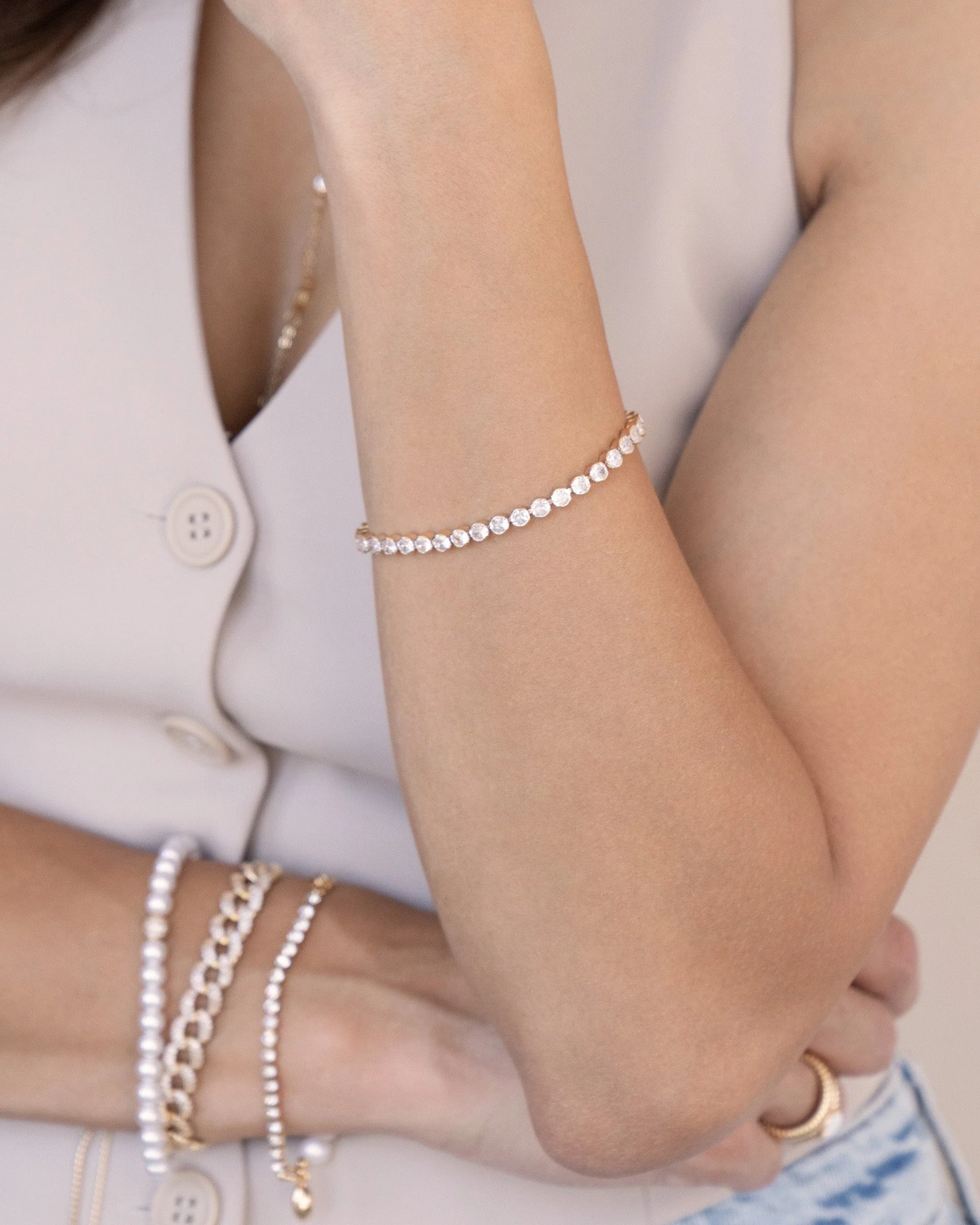 Crystal Chain Tennis Bracelet - Image 4