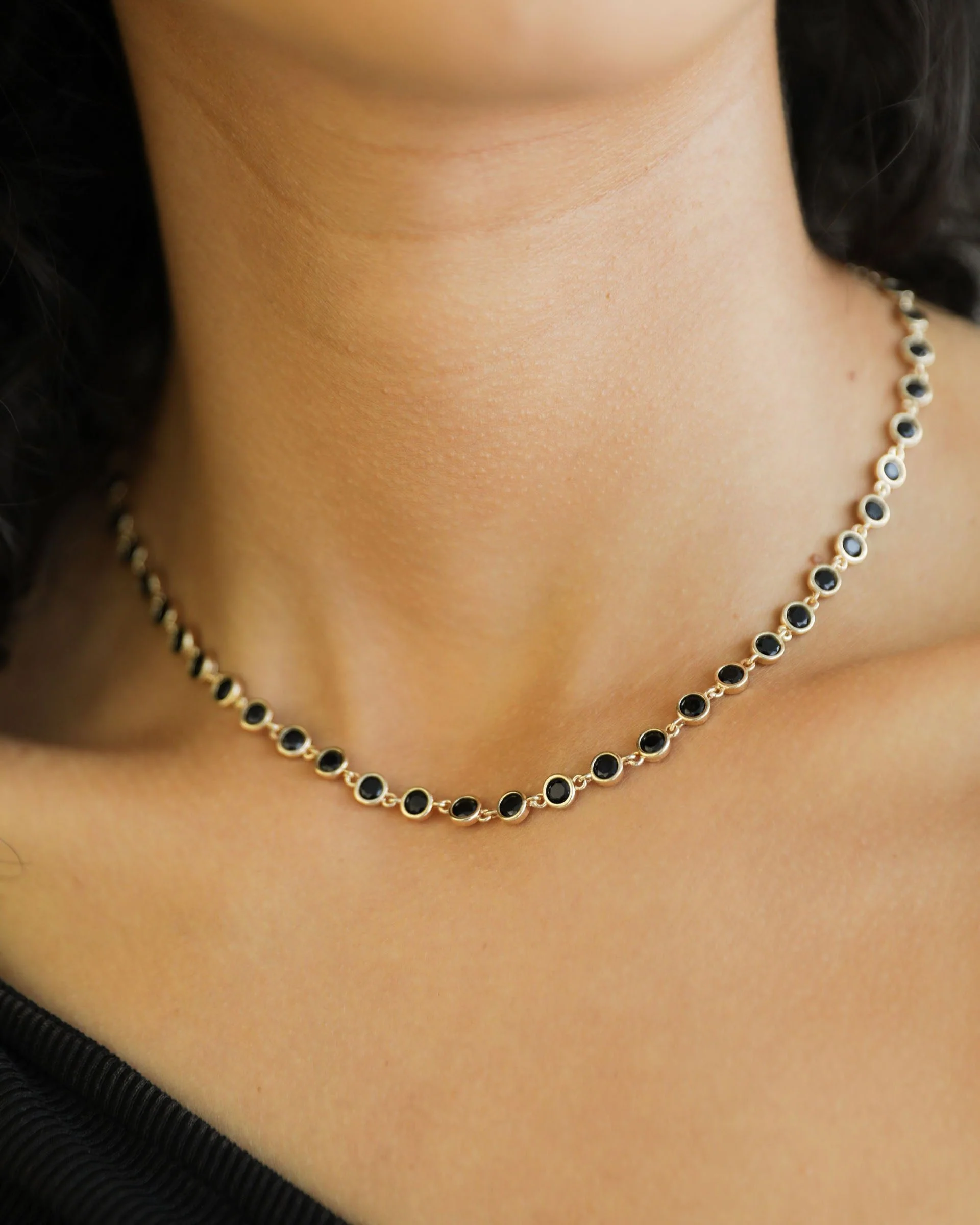 Crystal Disc and Link Necklace - Image 10