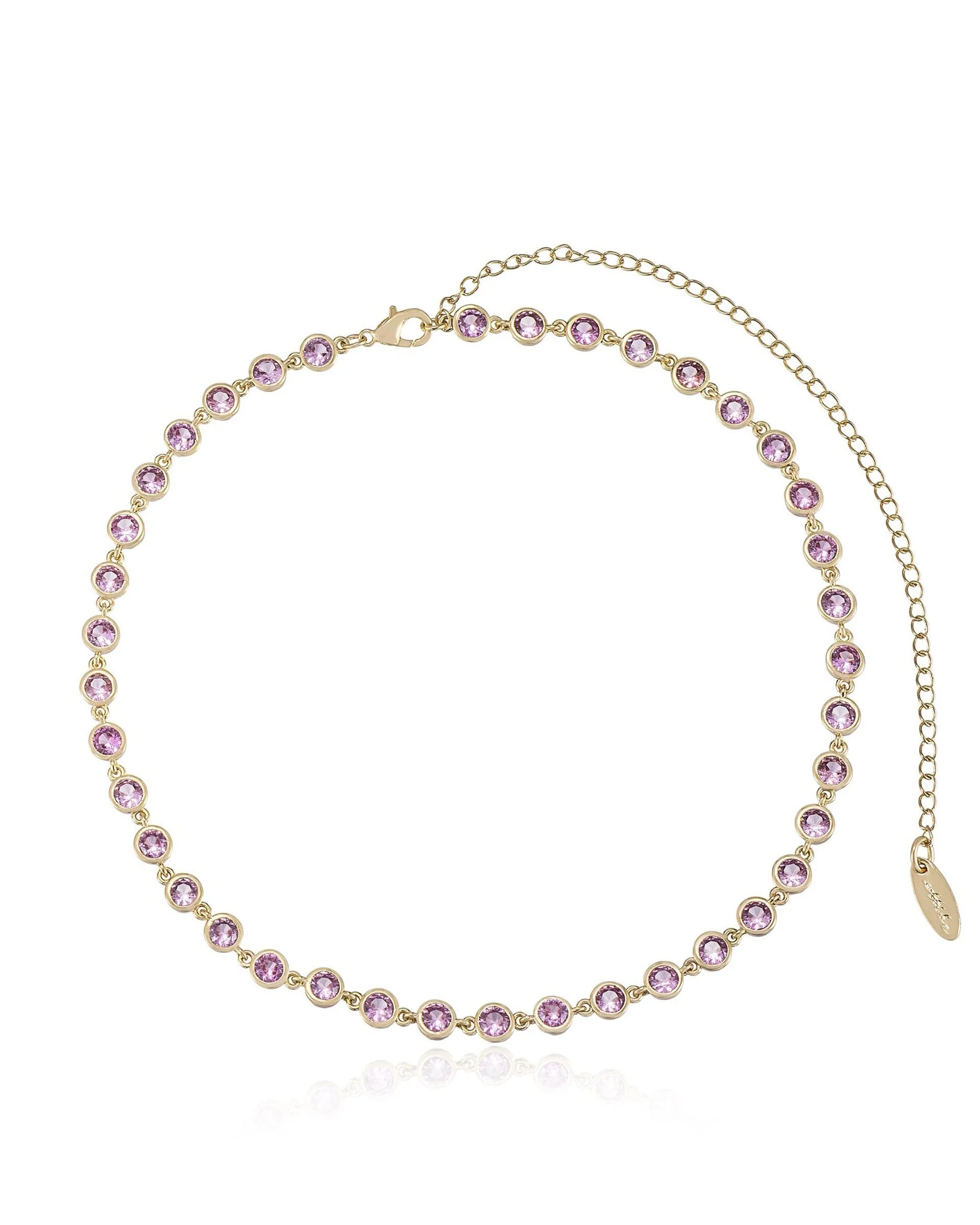 Crystal Disc and Link Necklace - Image 14