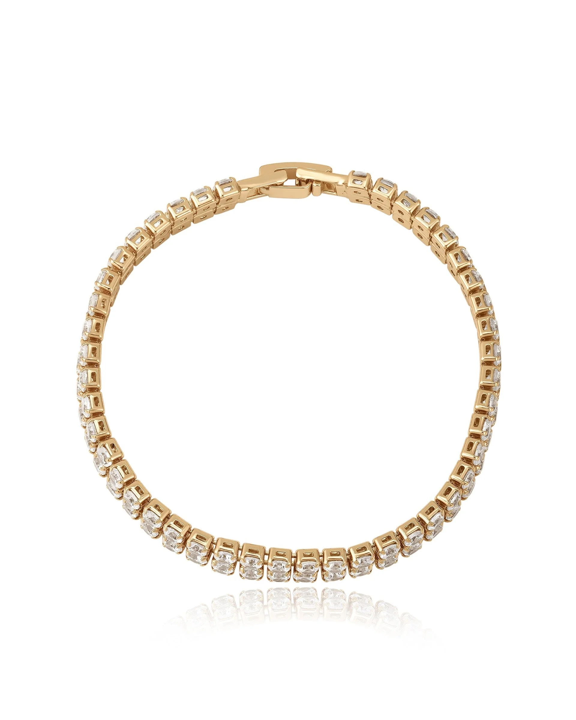 Crystal Double Layered Tennis Bracelet - Image 3