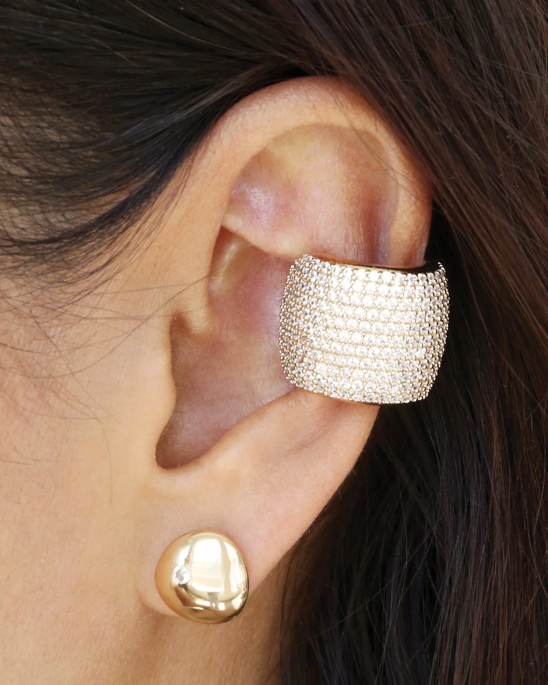 Crystal Statement Chunky Ear Cuff - Image 2