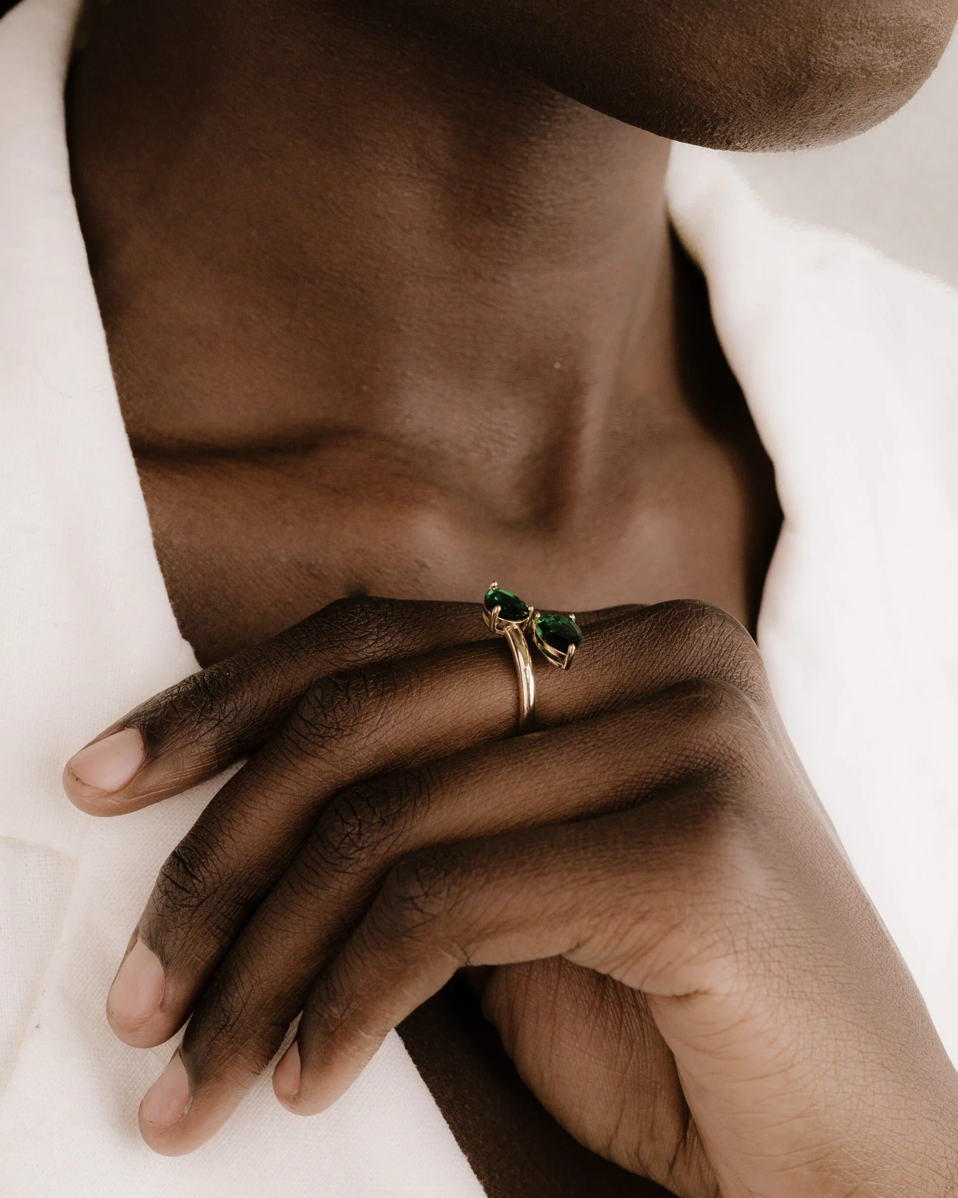 Crystal Teardrop Wrap Ring - Image 7
