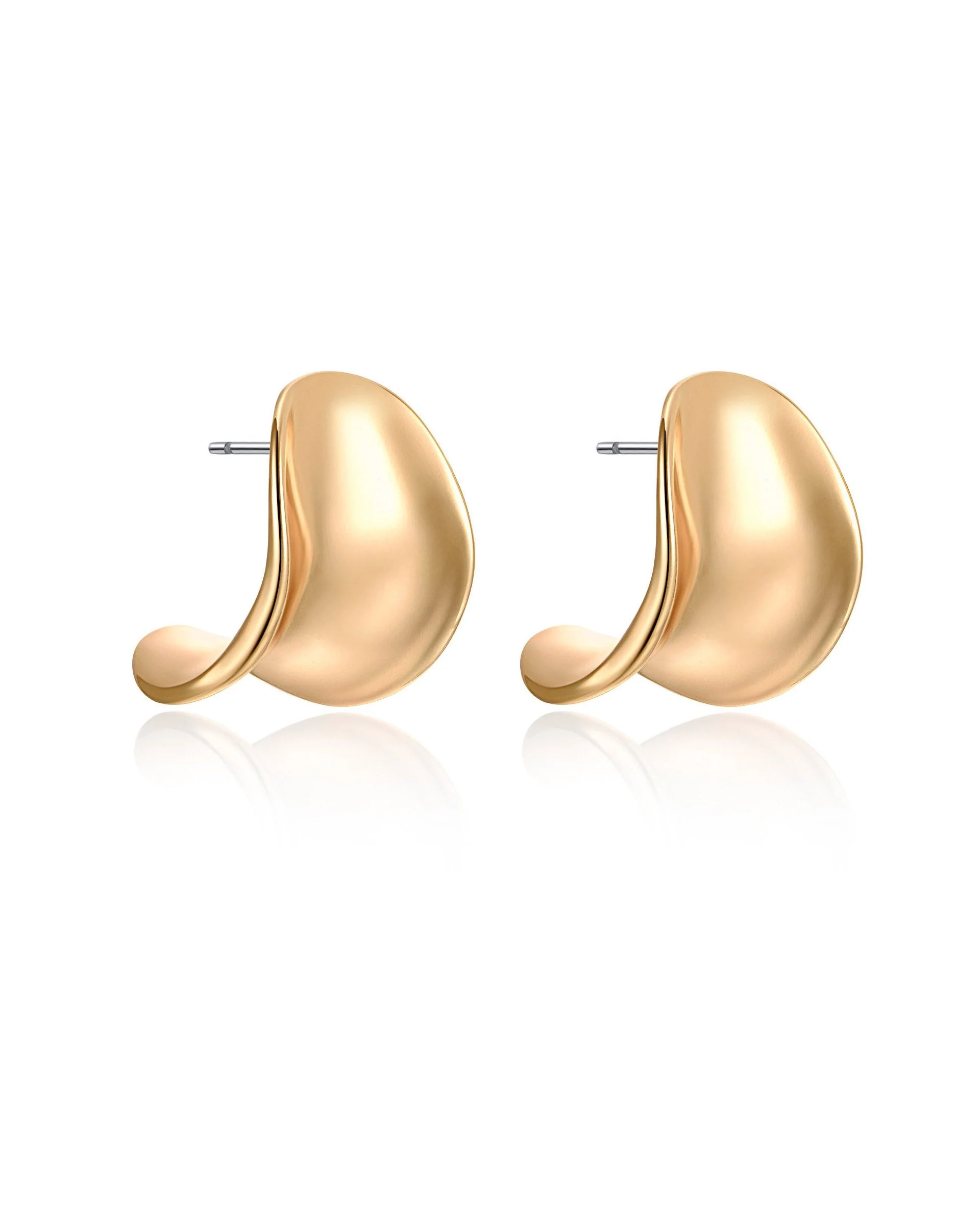 Curved Stud Earrings - Image 3