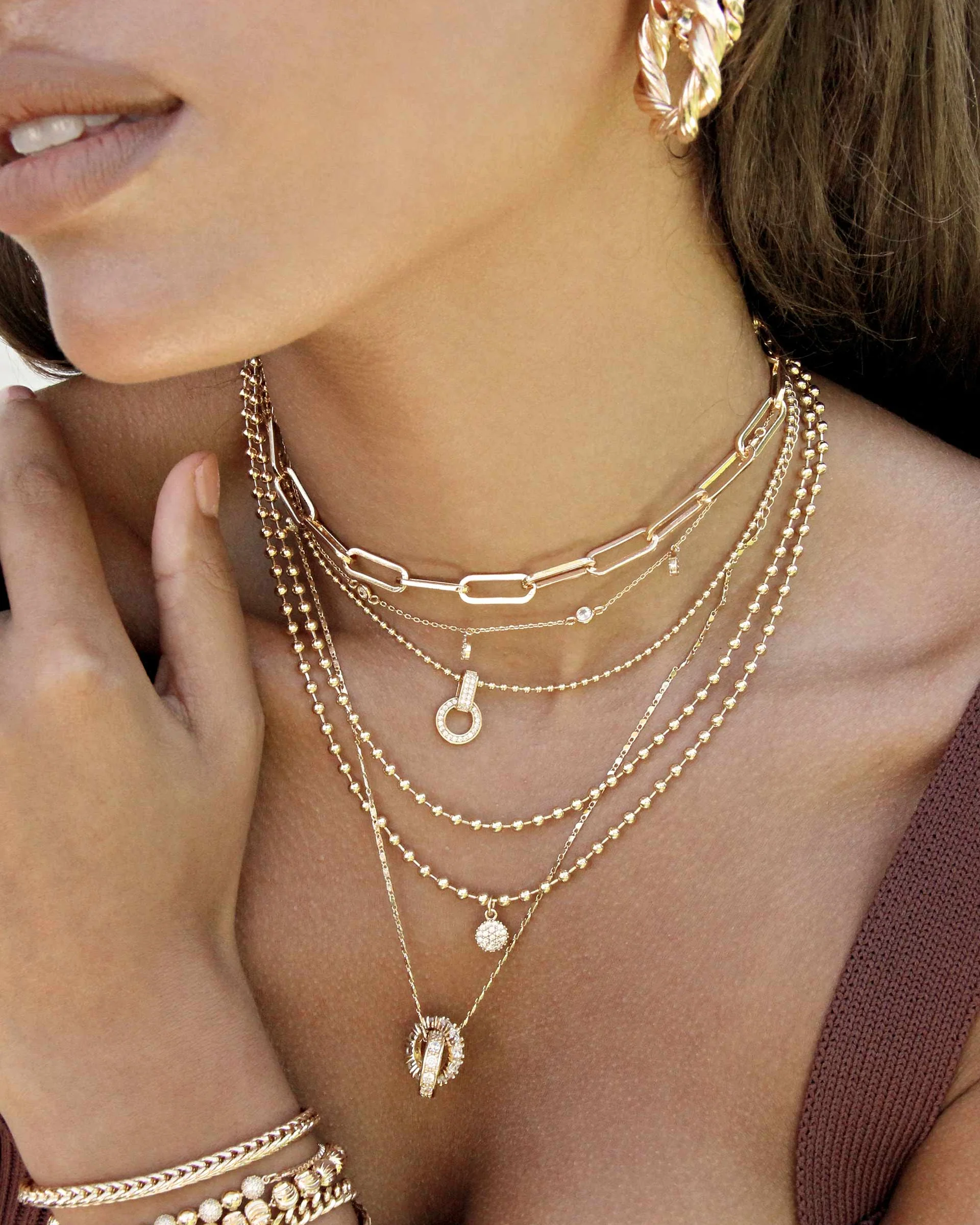 Dainty Crystal Trio Necklace Set - Image 2