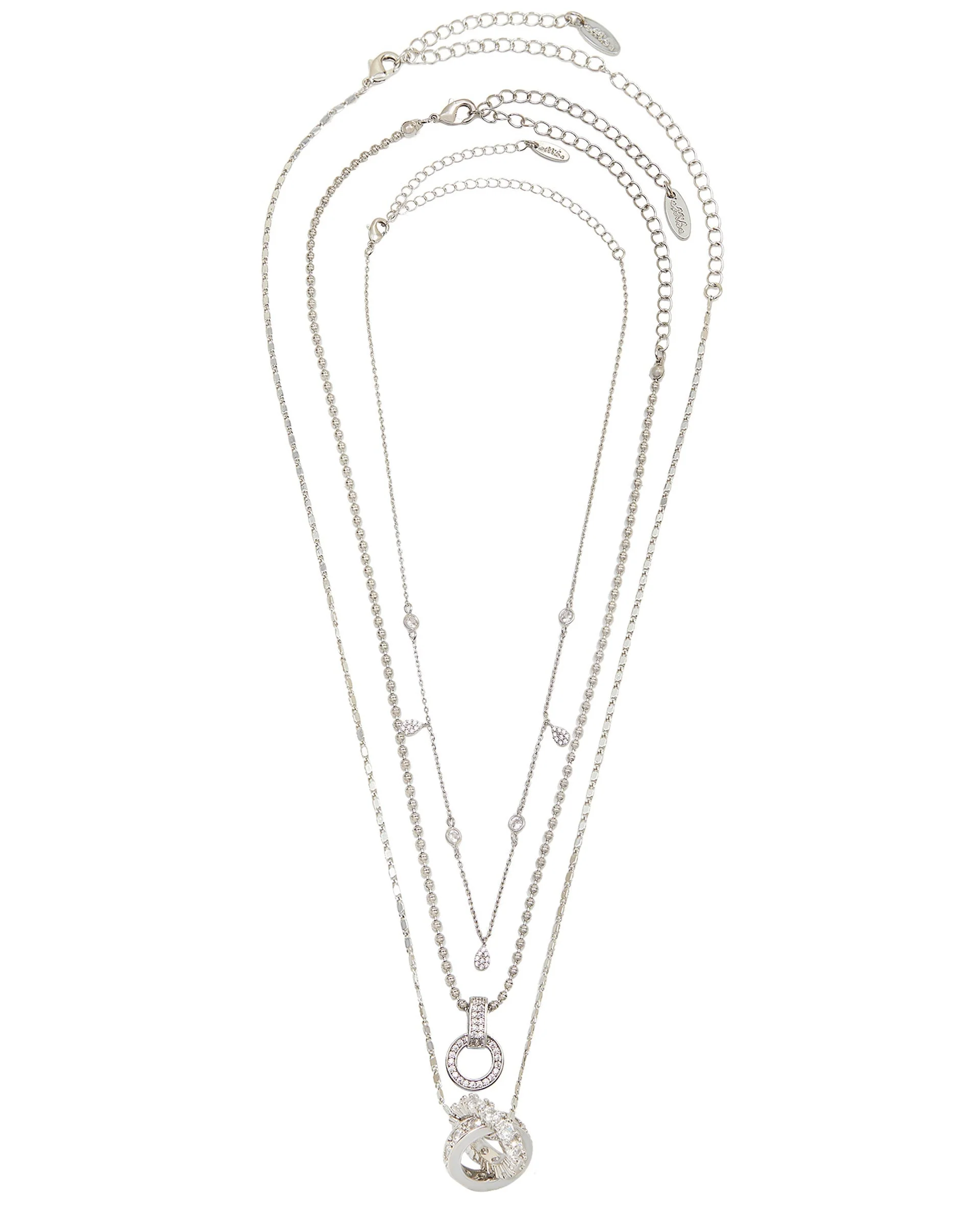 Dainty Crystal Trio Necklace Set - Image 3