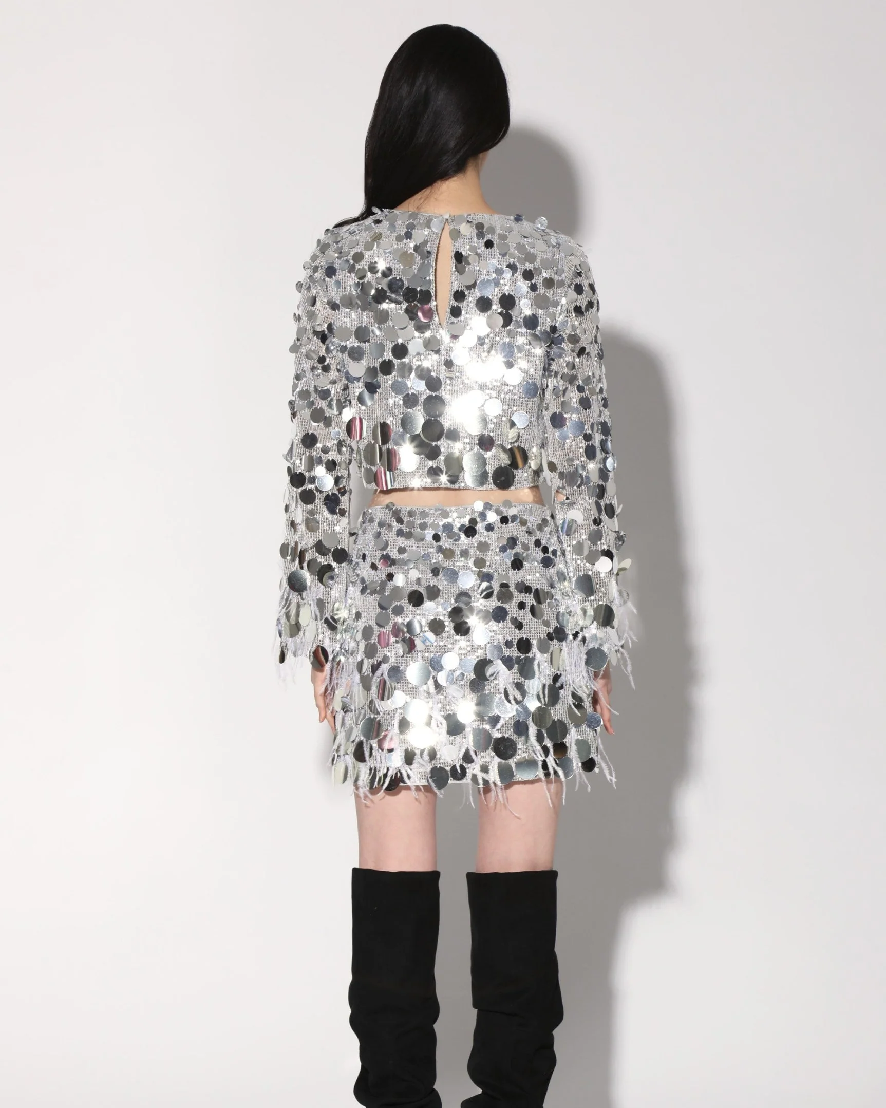 Darcy Skirt, Silver Starlet Sequin - Image 4