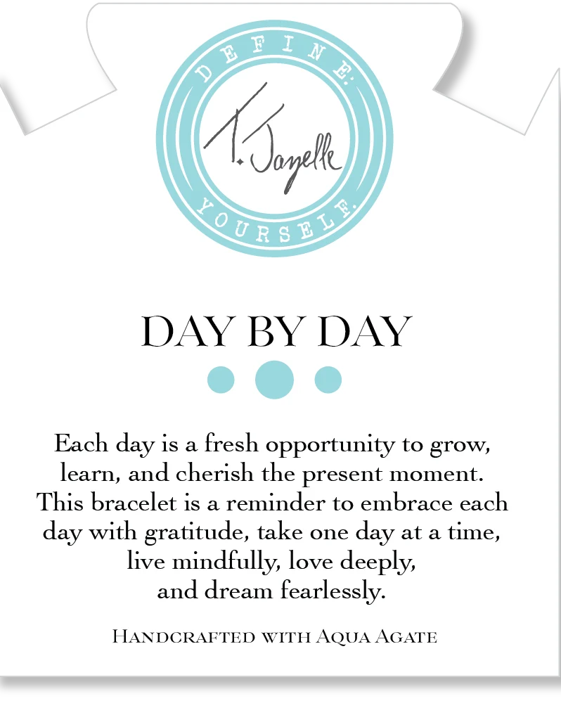 Day by Day Collection- Aqua Agate Gemstone Bracelet - Image 2