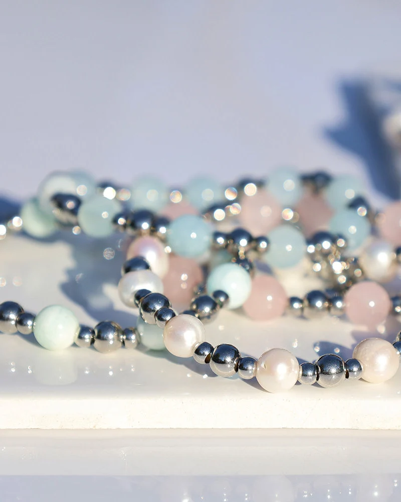 Day by Day Collection- Blue Aquamarine Gemstone Bracelet - Image 3