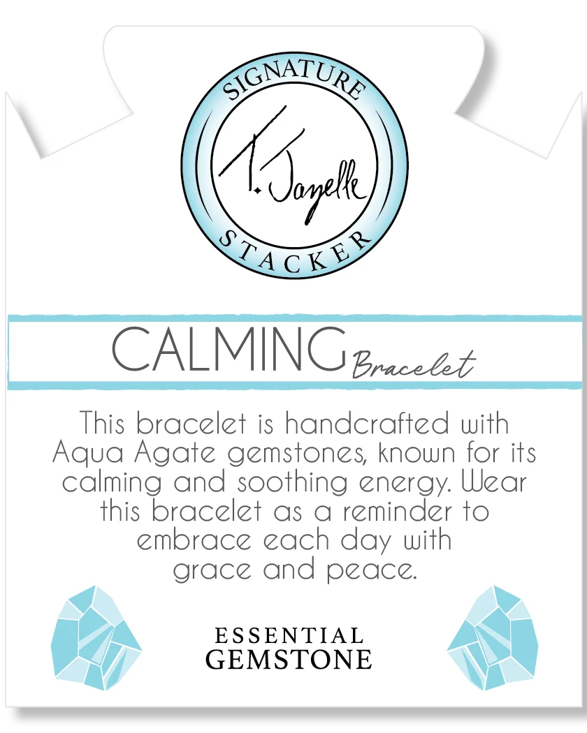 Defining Bracelet- Calming Bracelet with Aqua Agate Gemstones - Image 2