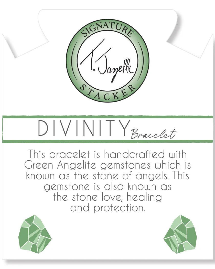 Defining Bracelet- Divinity Bracelet with Green Angelite Gemstones - Image 2