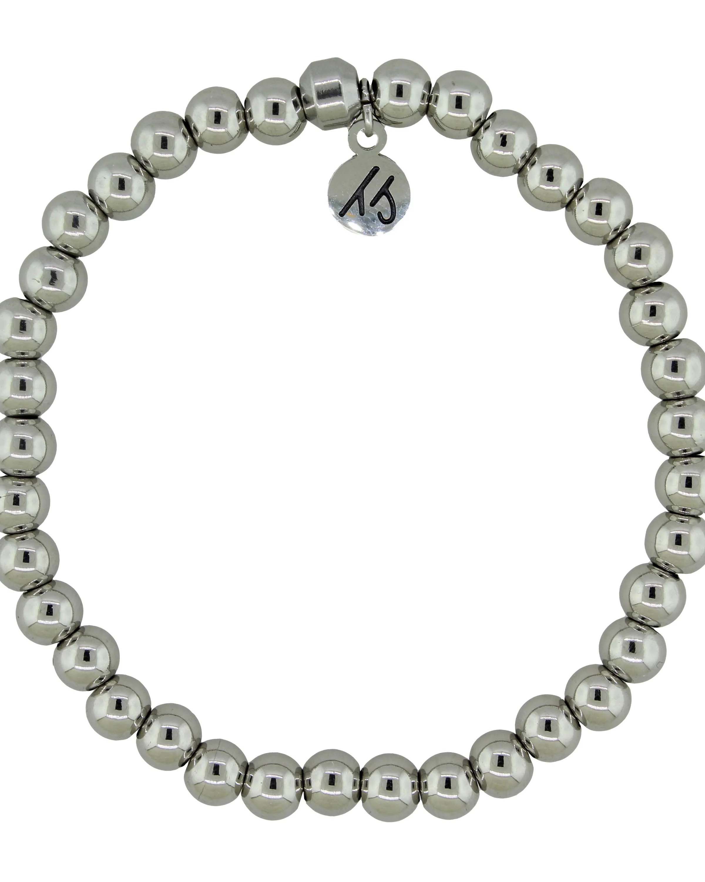 Defining Bracelet- Everyday Bracelet with Silver Steel Beads