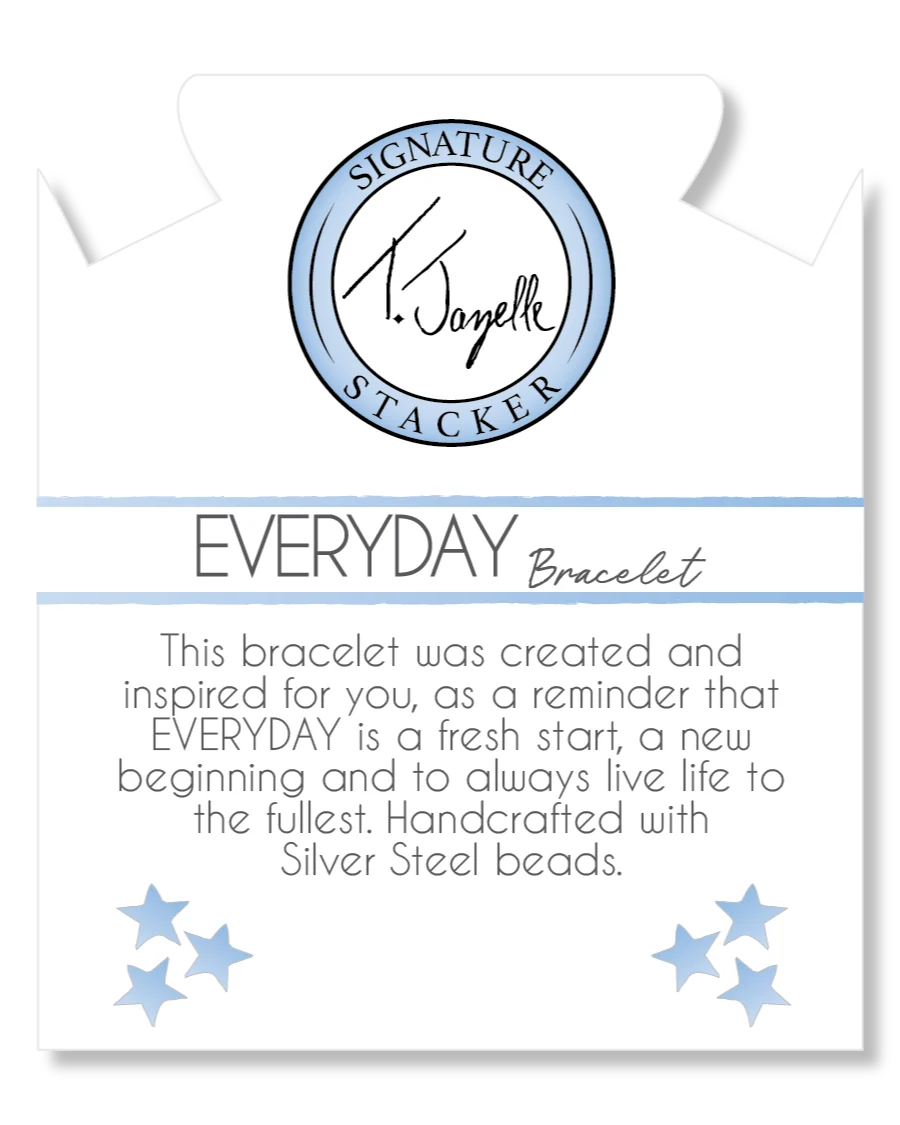 Defining Bracelet- Everyday Bracelet with Silver Steel Beads - Image 2