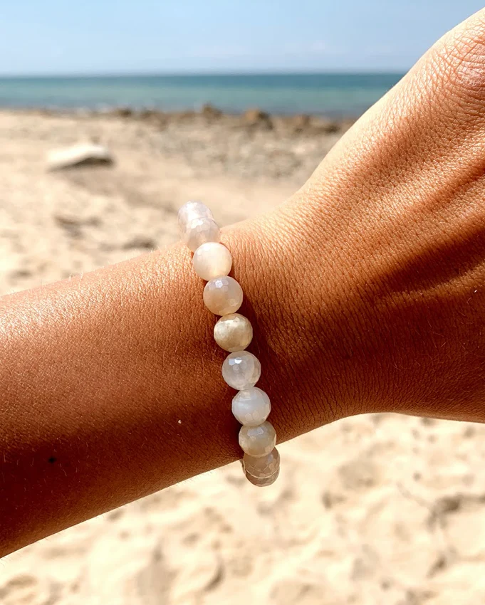 Defining Bracelet- Healing Bracelet with Moonstone Gemstones - Image 3