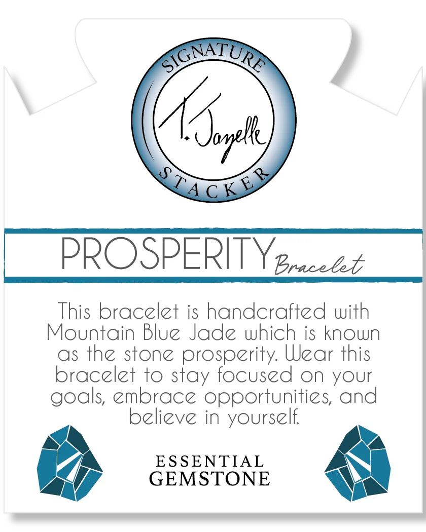 Defining Bracelet- Prosperity Bracelet with Mountain Blue Jade Gemstones - Image 2