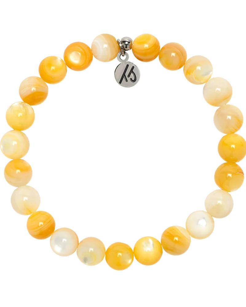 Defining Bracelet- Prosperity Bracelet with Yellow Shell Gemstones