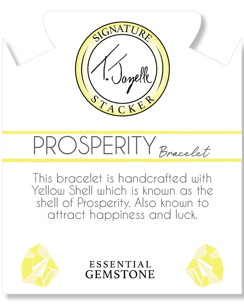 Defining Bracelet- Prosperity Bracelet with Yellow Shell Gemstones - Image 2