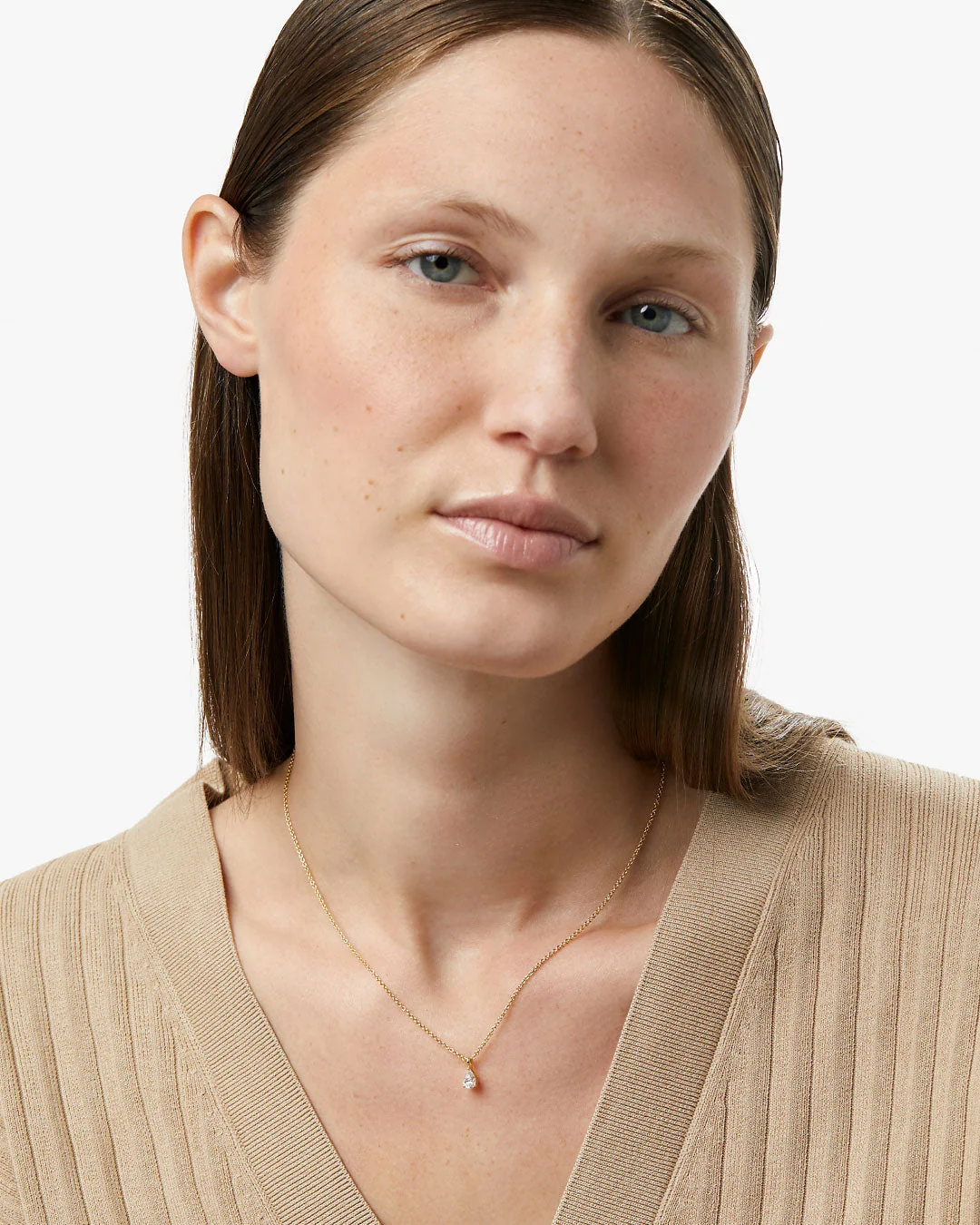 Delicate Solitaire Pendant - Elise Pendant - Image 6