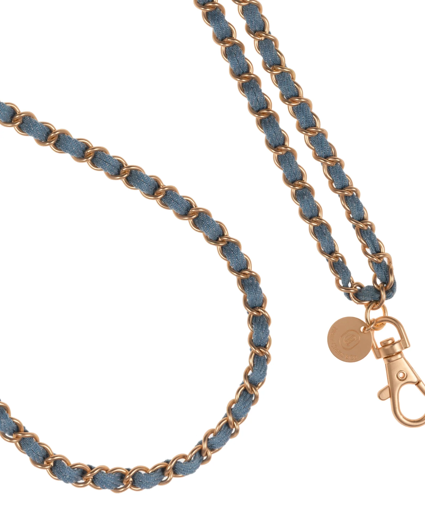 Denim Dream x Matte Gold Crossbody Phone Chain - Image 3