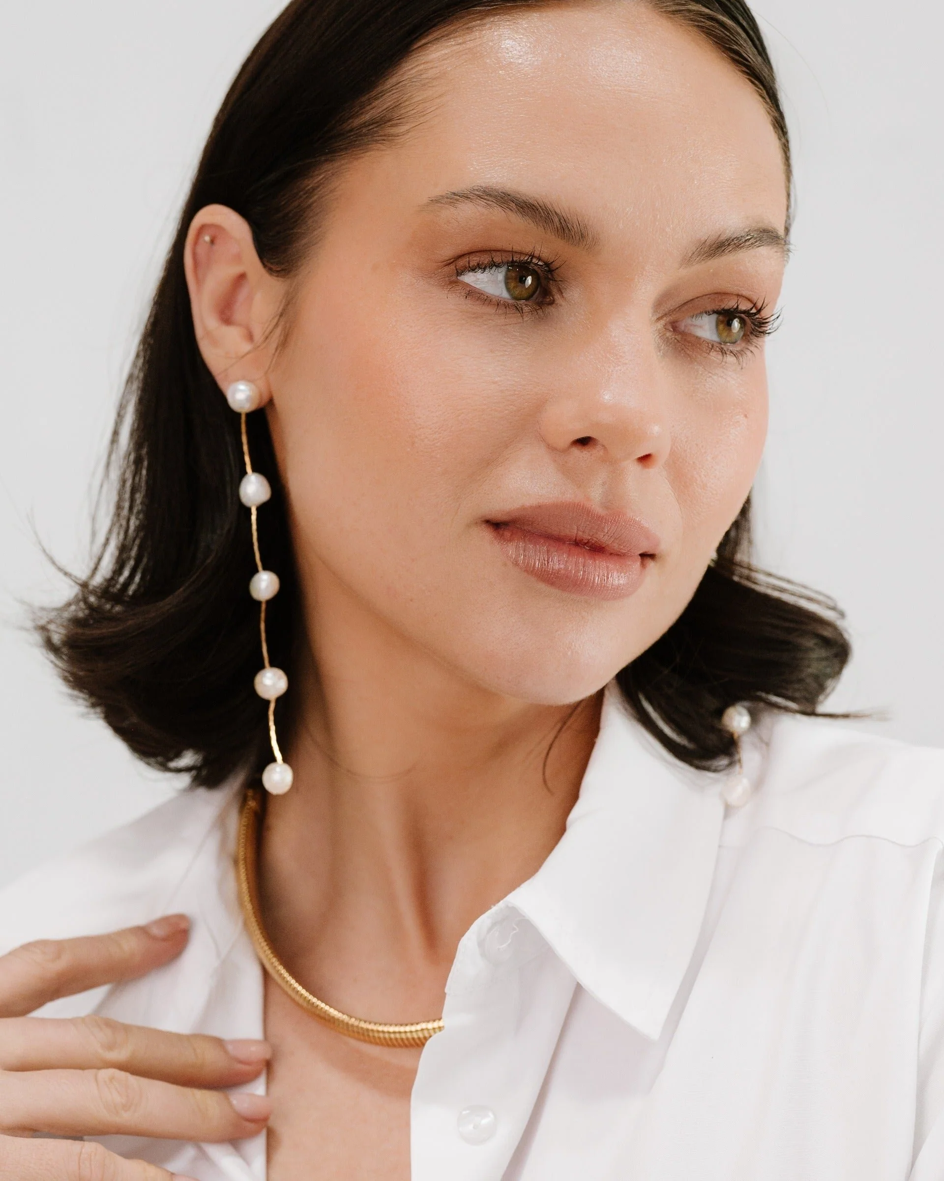Dripping Pearl Delicate Drop Earrings - Image 10