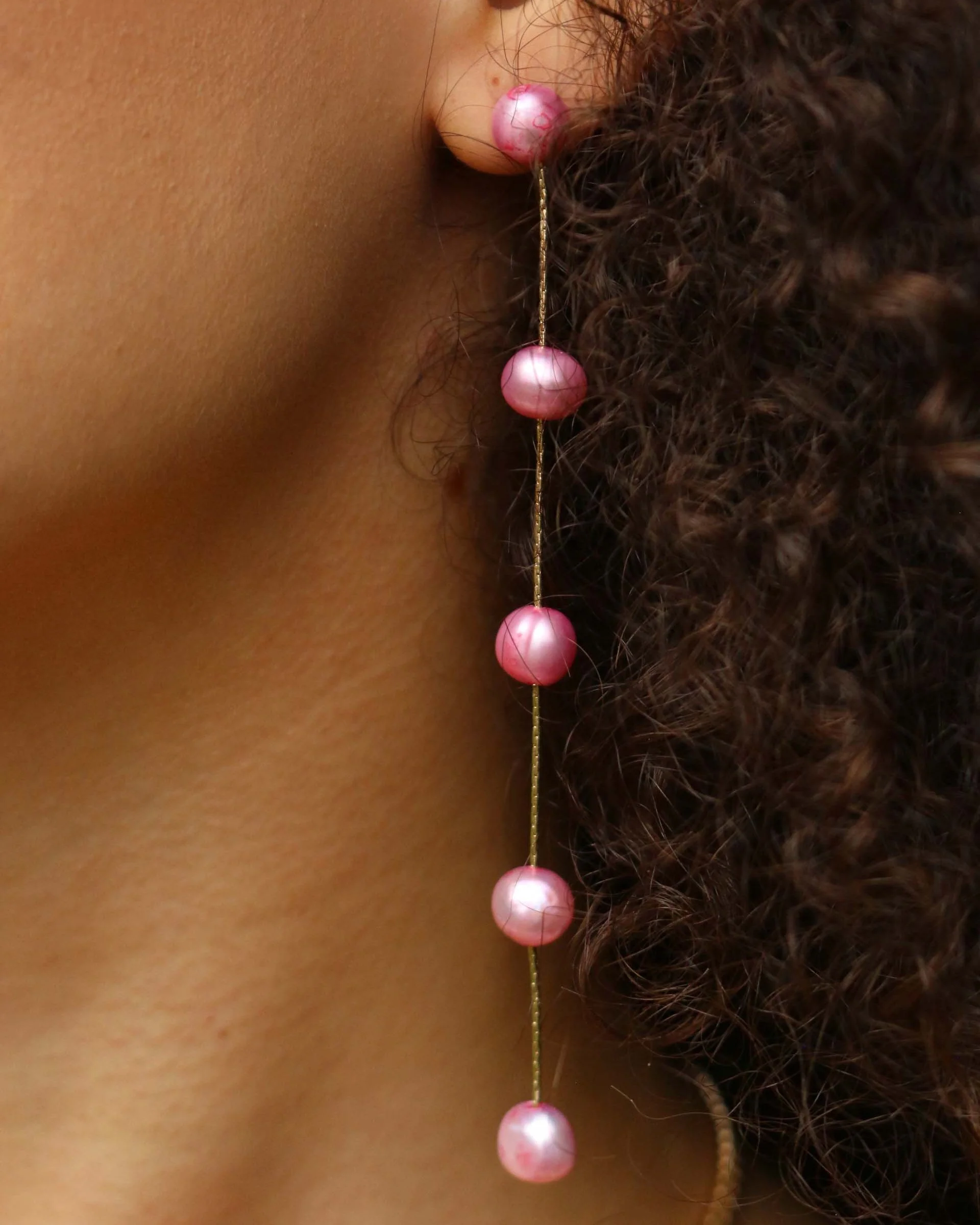 Dripping Pearl Delicate Drop Earrings - Image 6