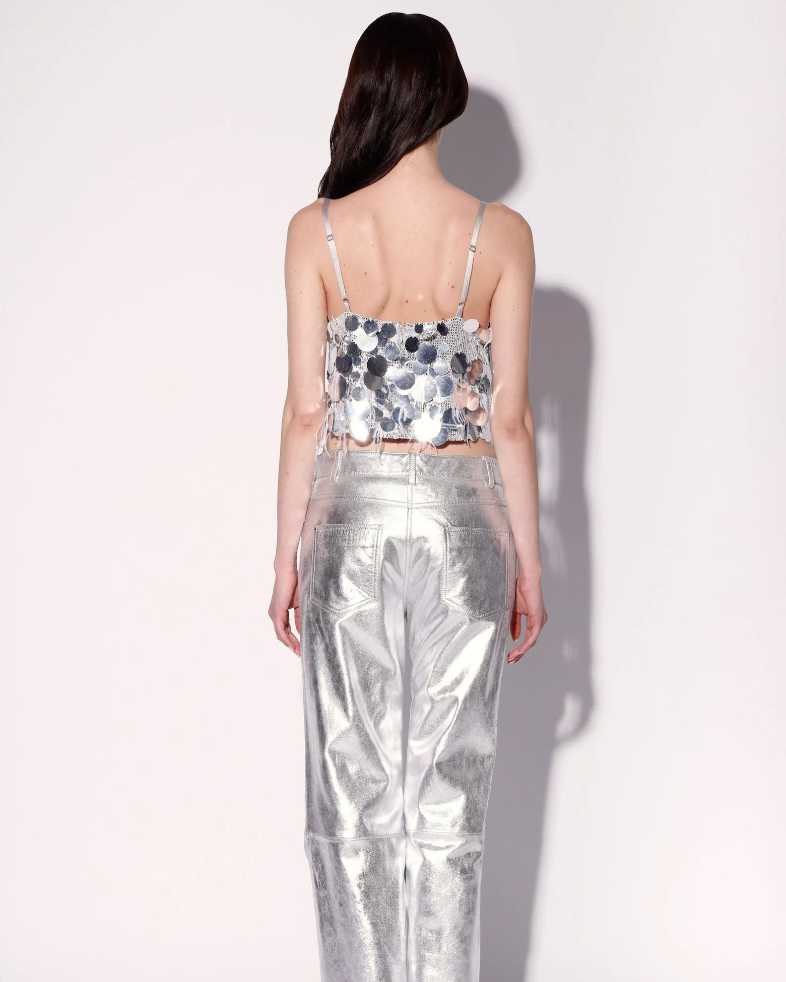 Dynah Top, Silver Starlet Sequin - Image 4