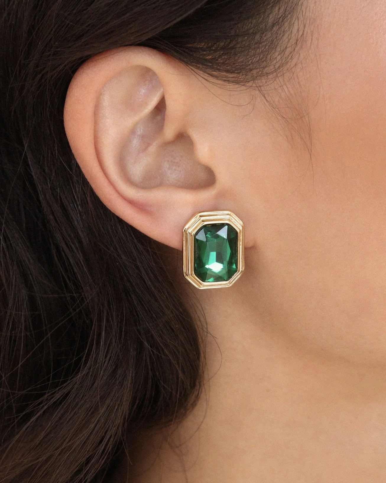 Emerald Deco Earrings - Image 4