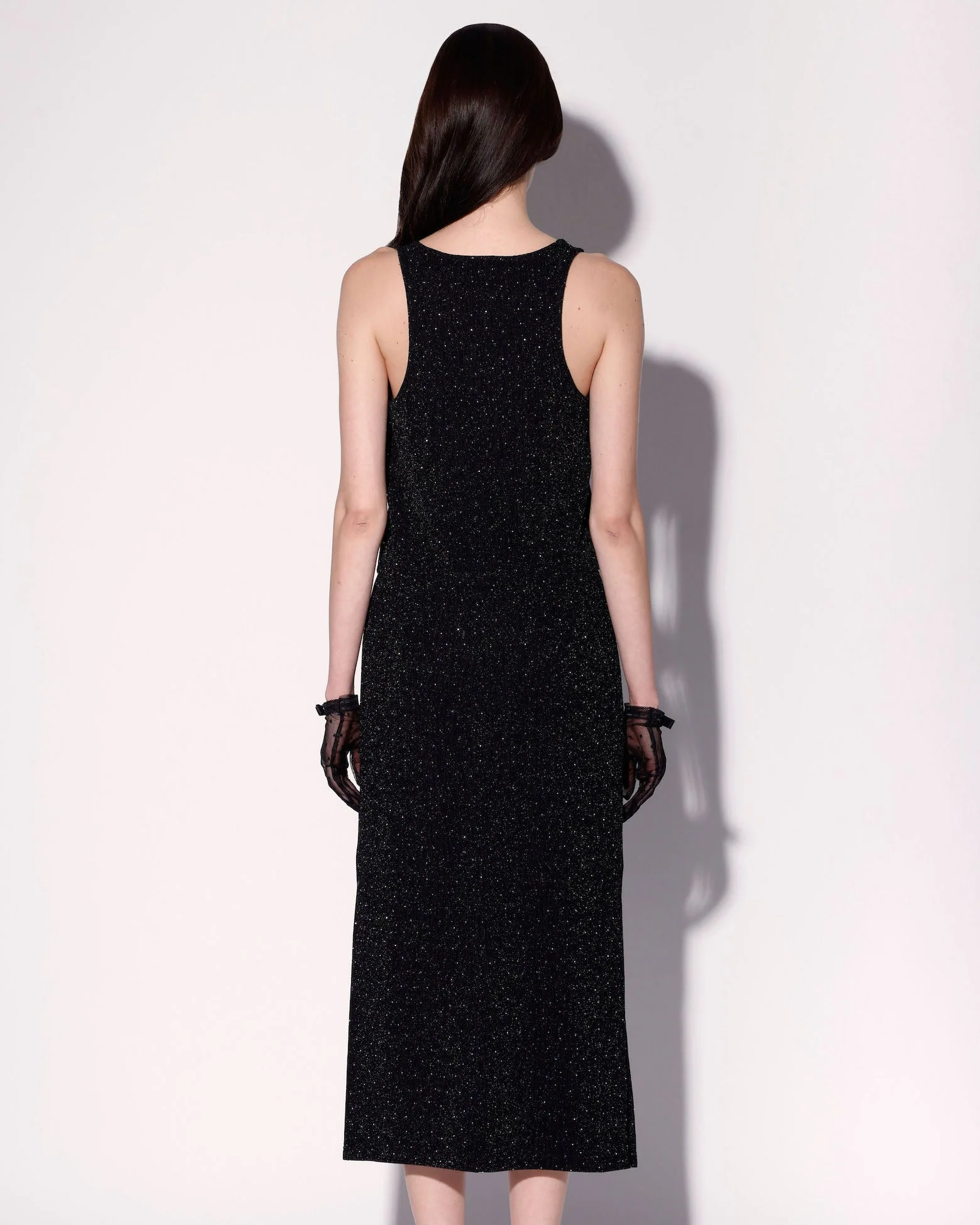 Emma Tank Top, Black and Rhinestone - Image 4