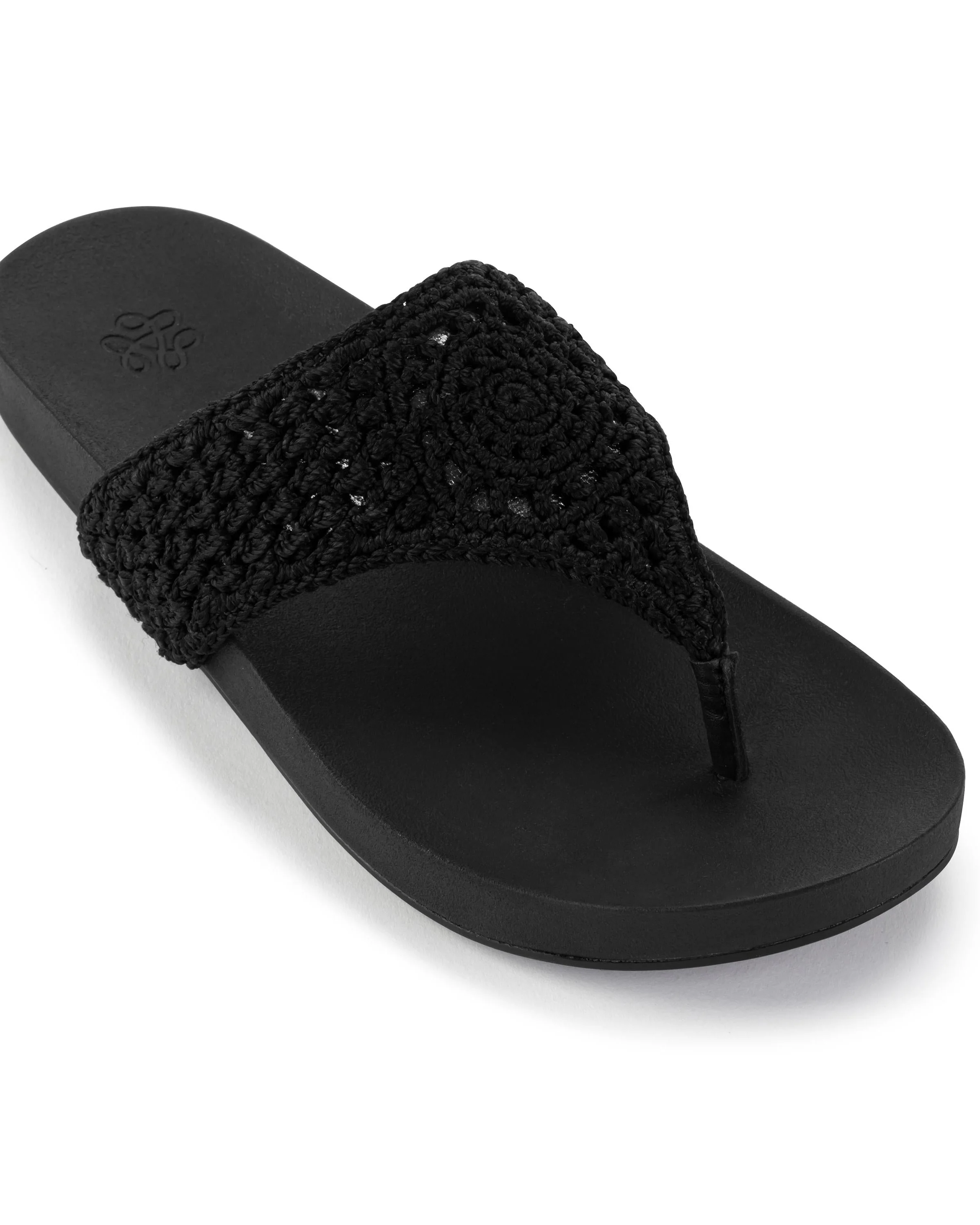 Everly Sandal - Hand Crochet - Black Medallion - Image 2