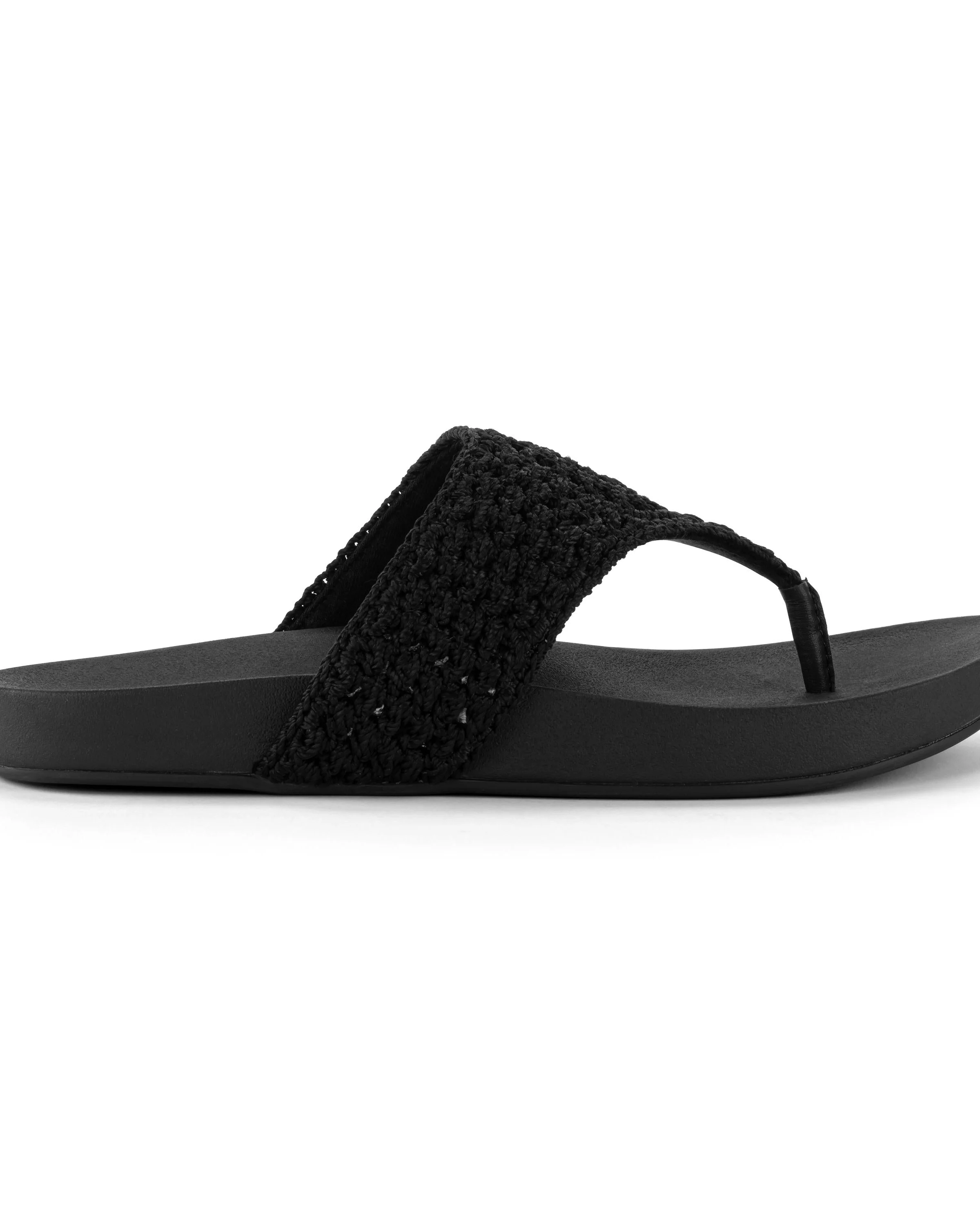 Everly Sandal - Hand Crochet - Black Medallion - Image 3