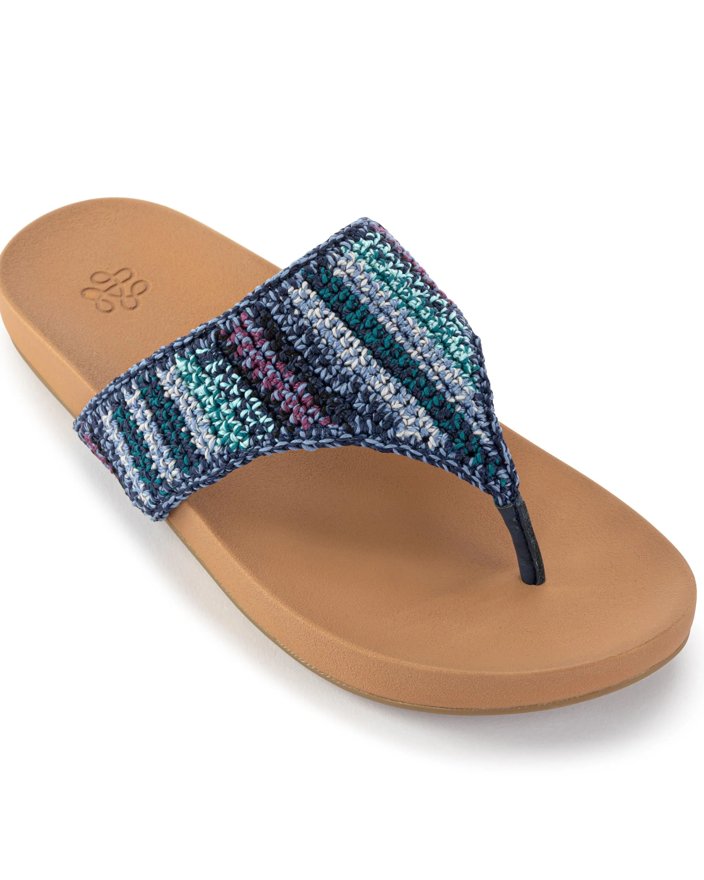 Everly Sandal - Hand Crochet - Lapis Stripe - Image 2