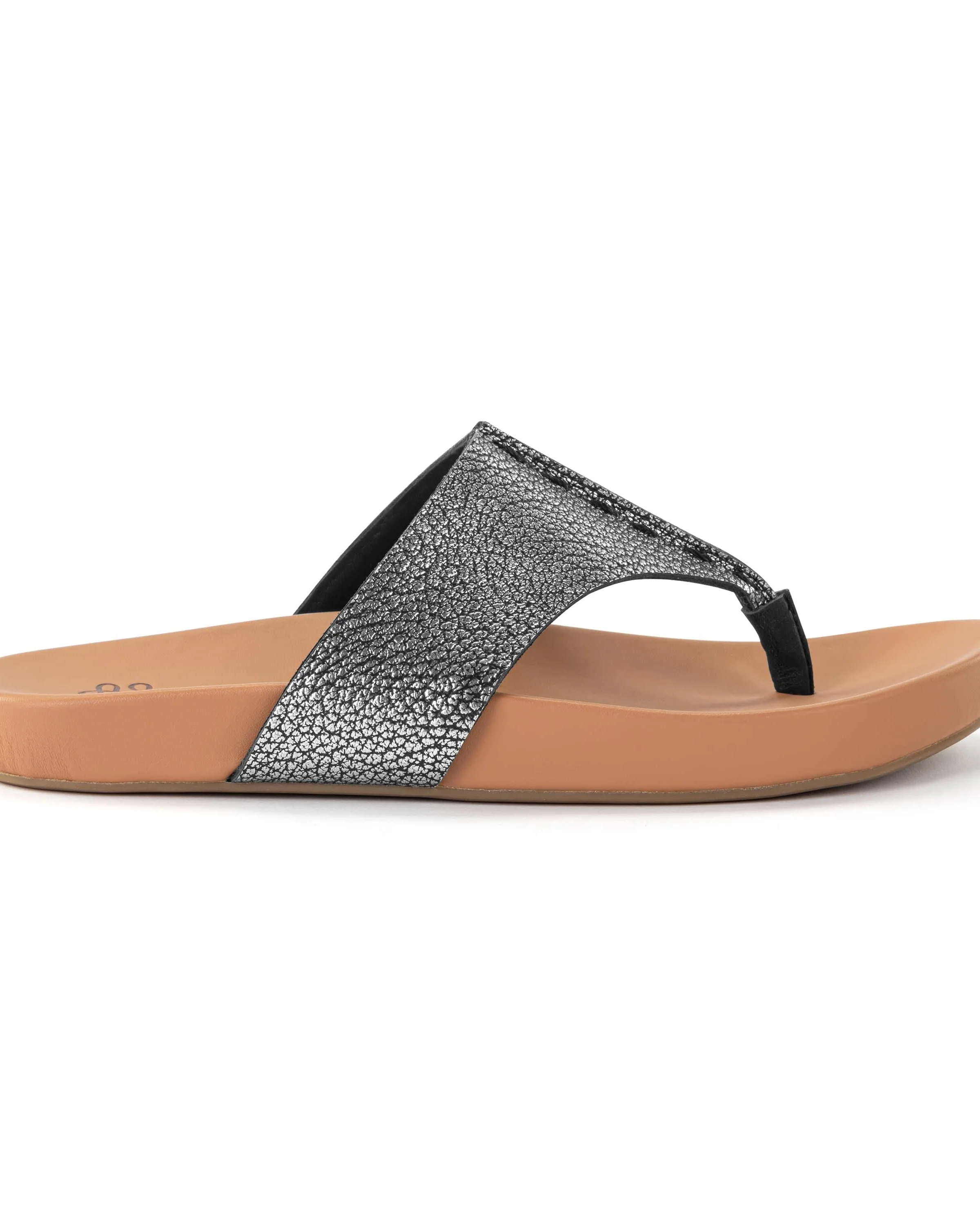 Everly Sandal - Leather - Dark Silver - Image 3