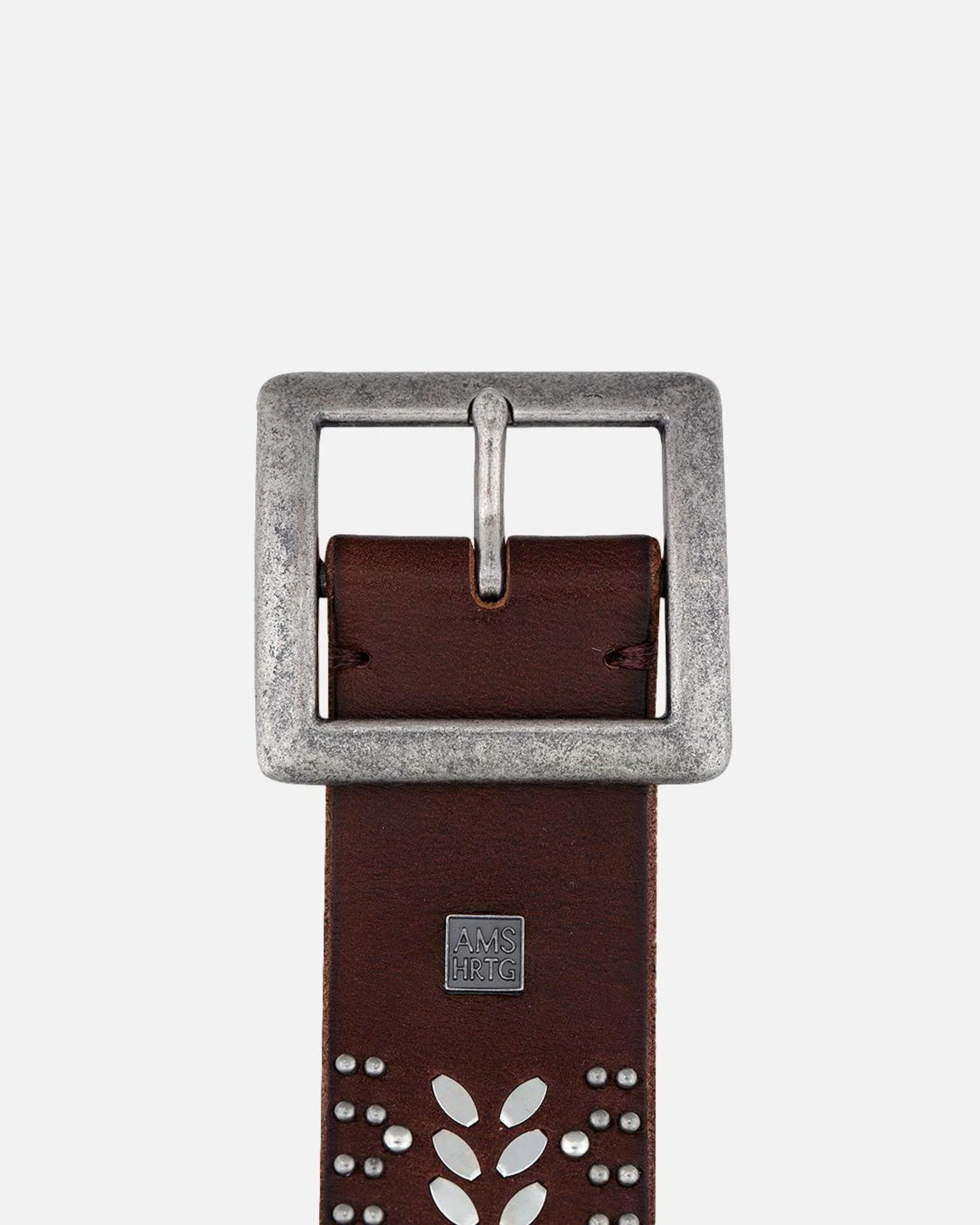 Ezra | Studded Leather Belt with Square Buckle - Image 14