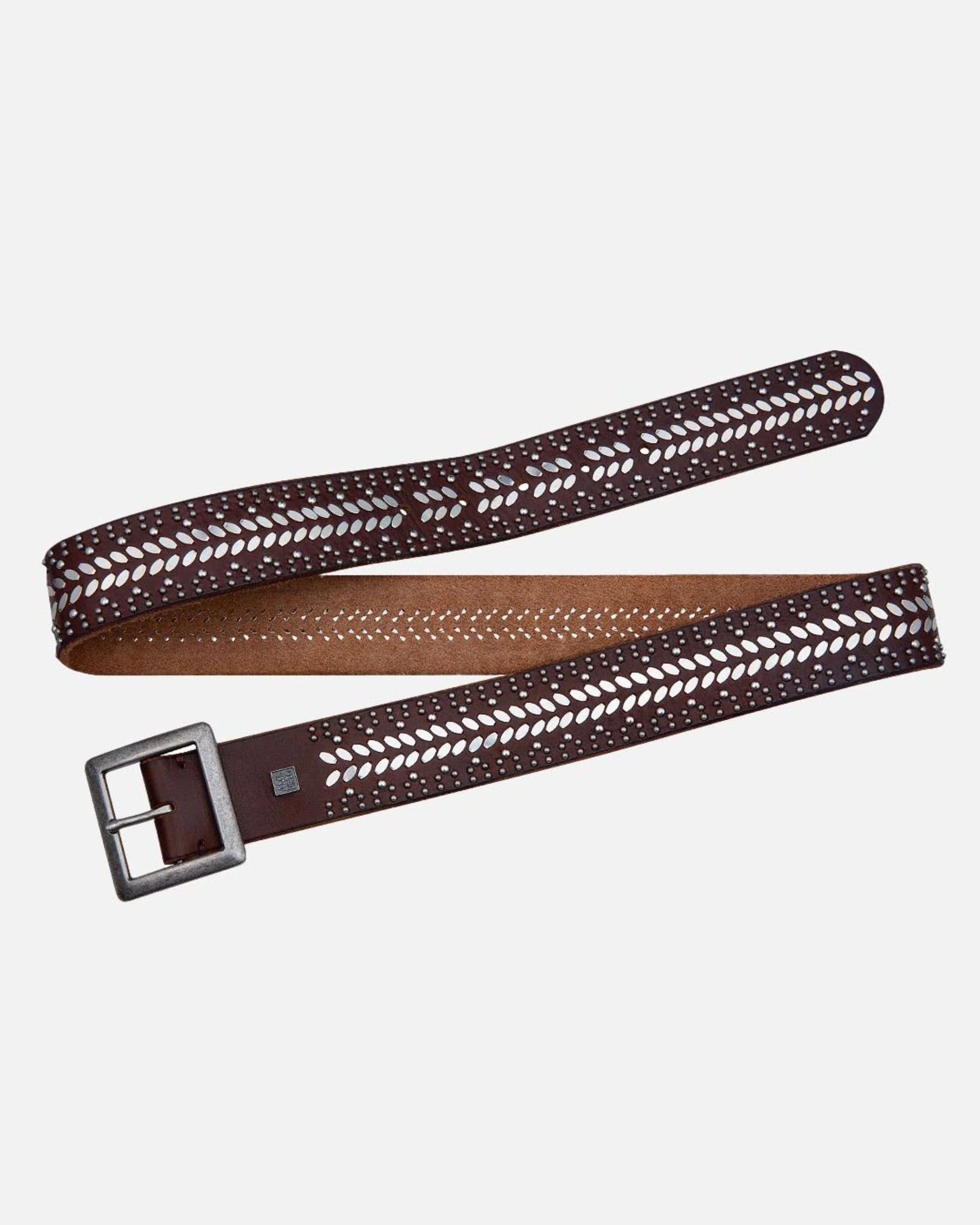 Ezra | Studded Leather Belt with Square Buckle - Image 15