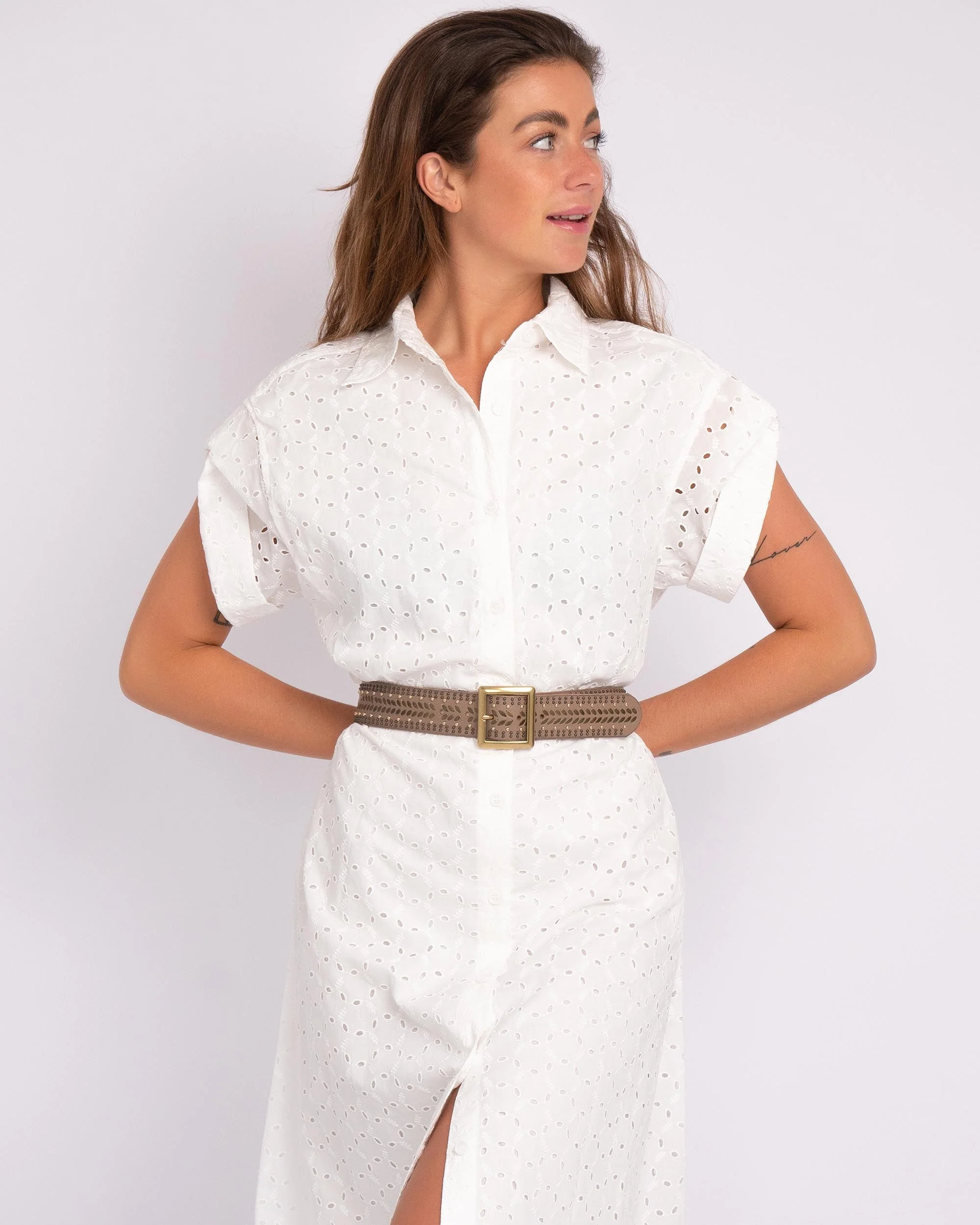 Ezra | Studded Leather Belt with Square Buckle - Image 18