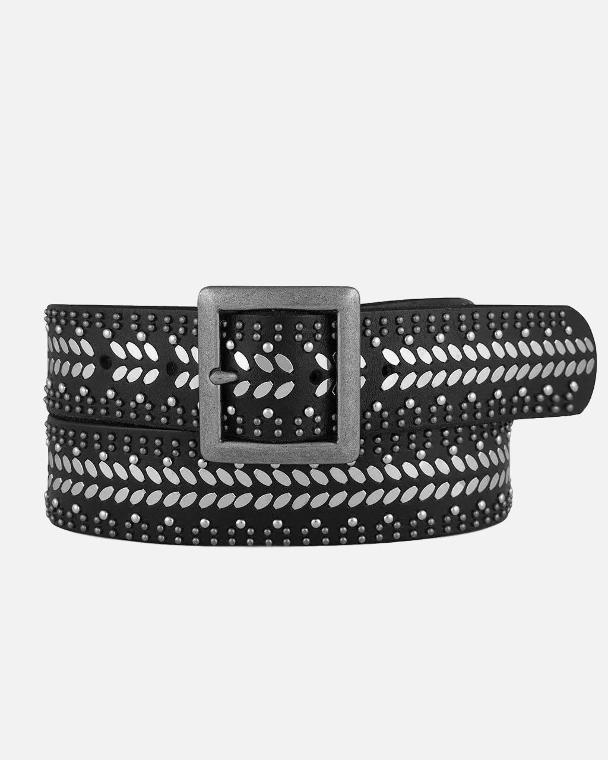 Ezra | Studded Leather Belt with Square Buckle - Image 7