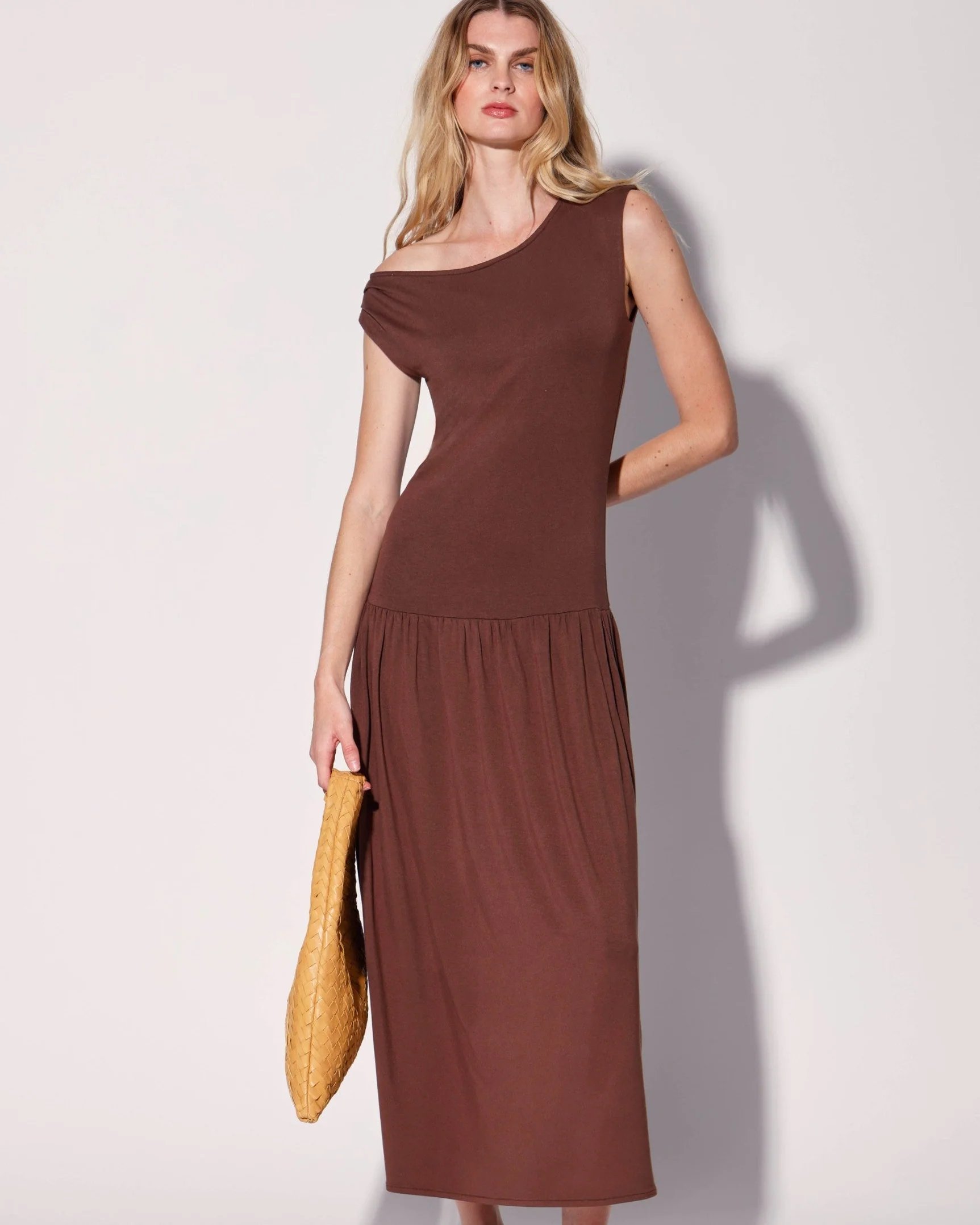 Fatima Dress, Saddle - Image 2