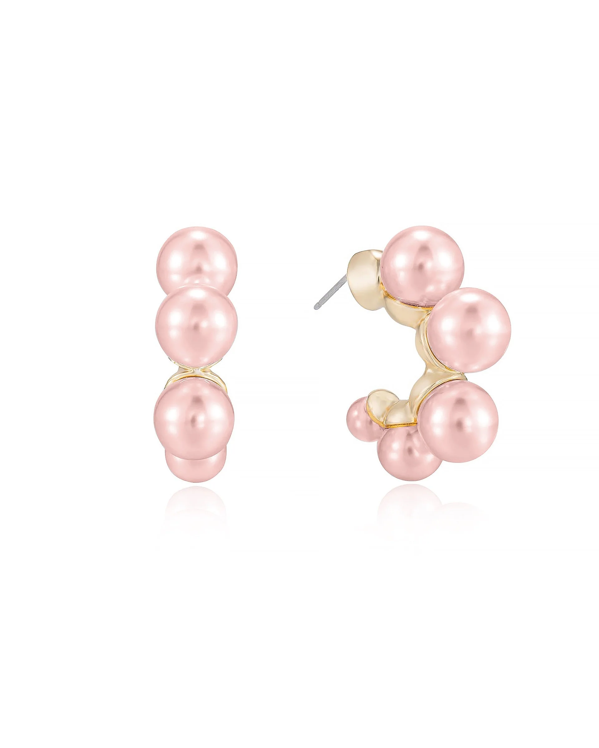 Five Pearls Hoop Earrings - Image 14