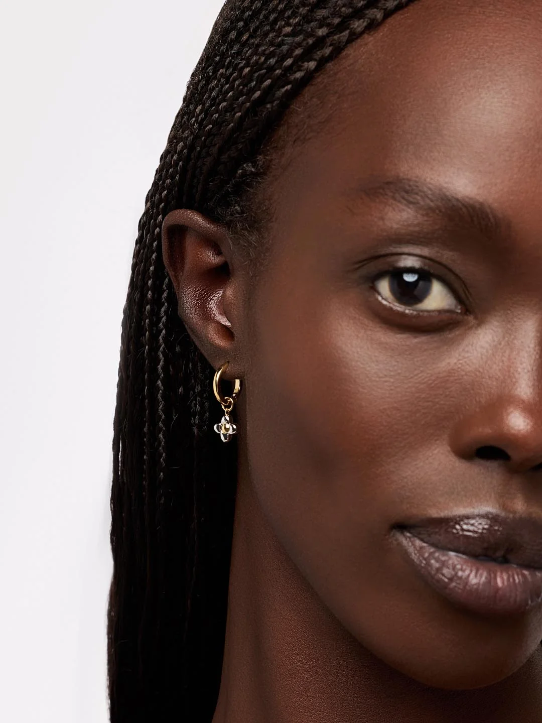 Flower Earrings - Liora Hoops - Image 3